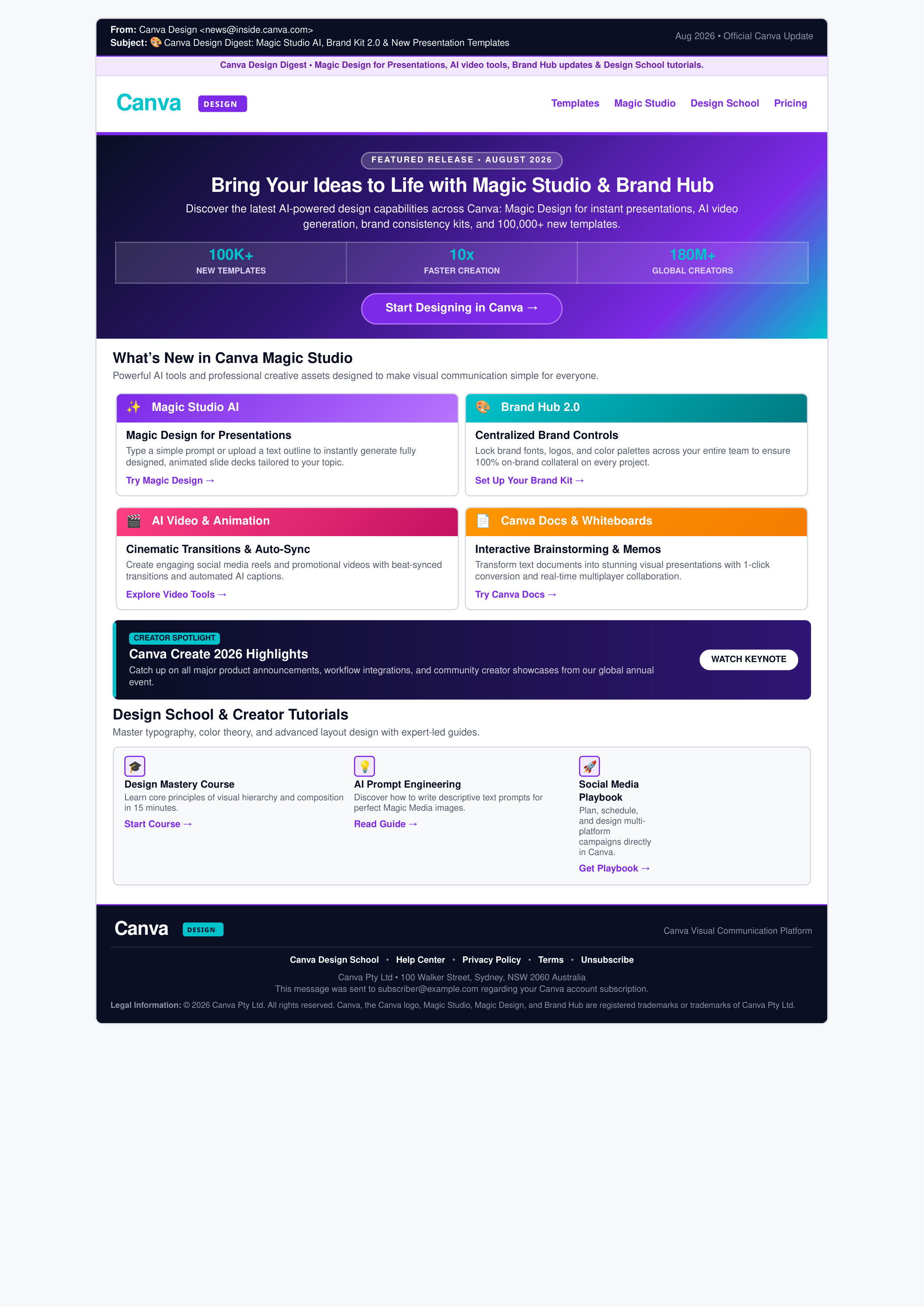 Canva Design Email Newsletter — page 1