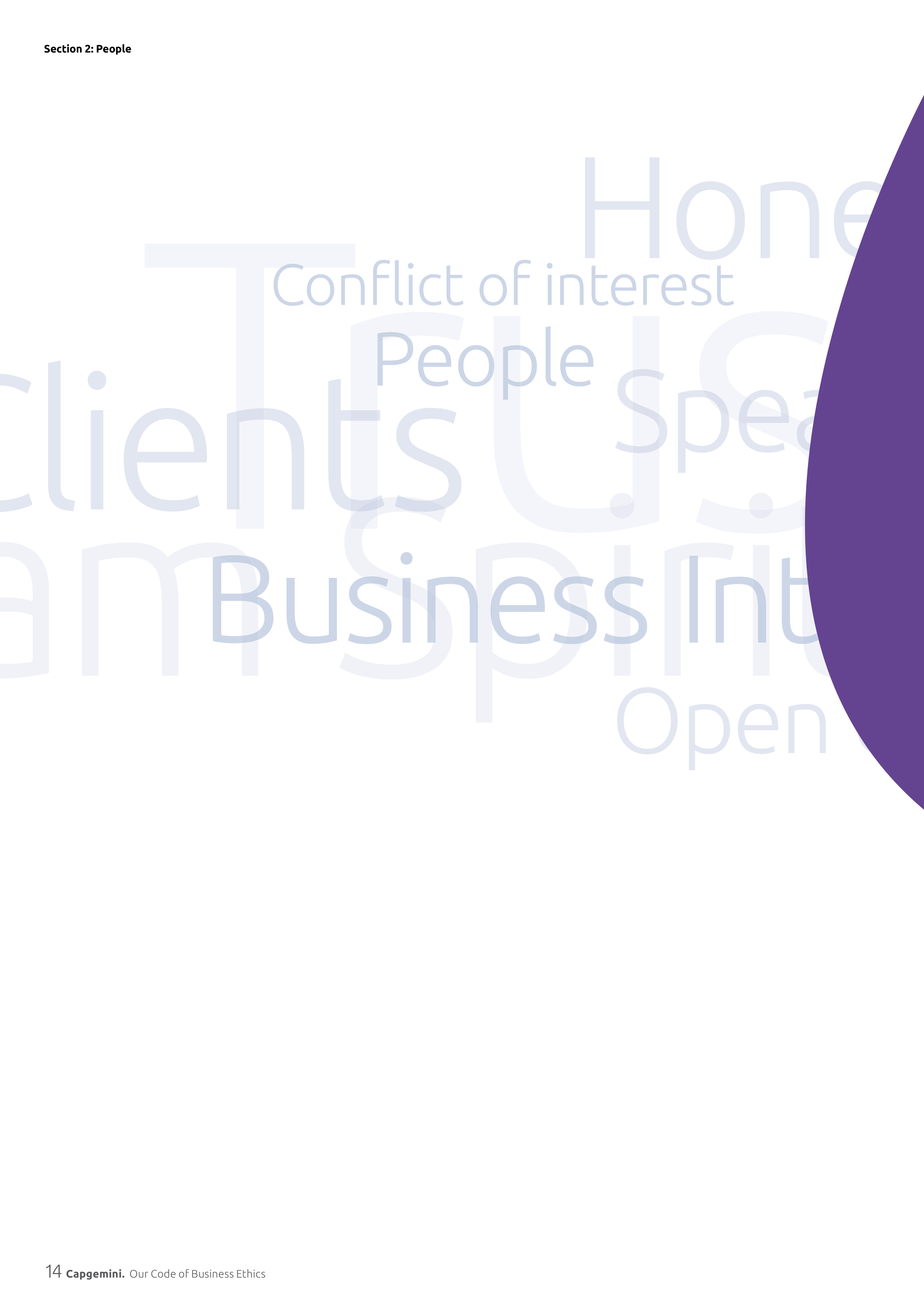 Capgemini Our Code of Business Ethics Handbook — page 14