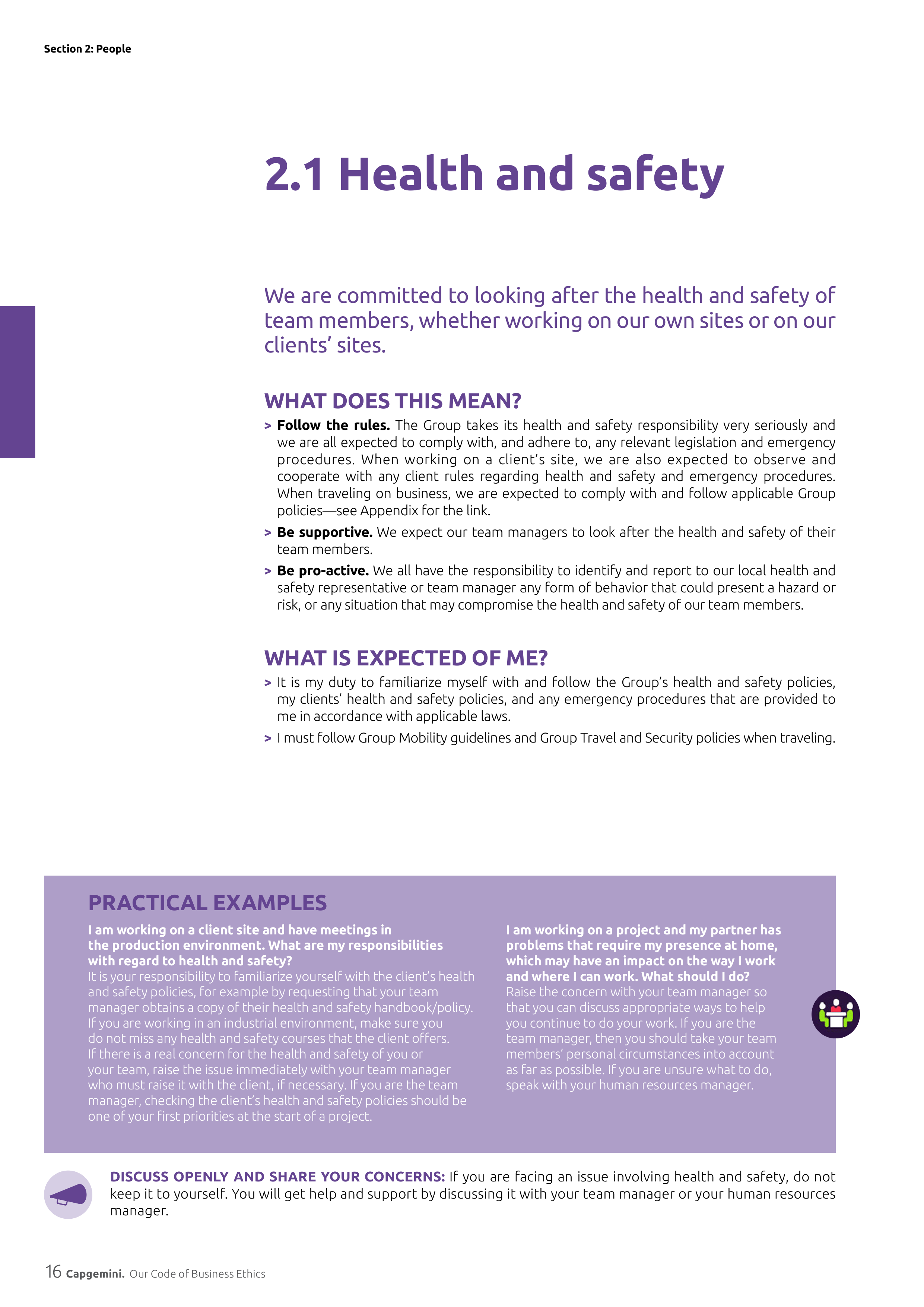 Capgemini Our Code of Business Ethics Handbook — page 16