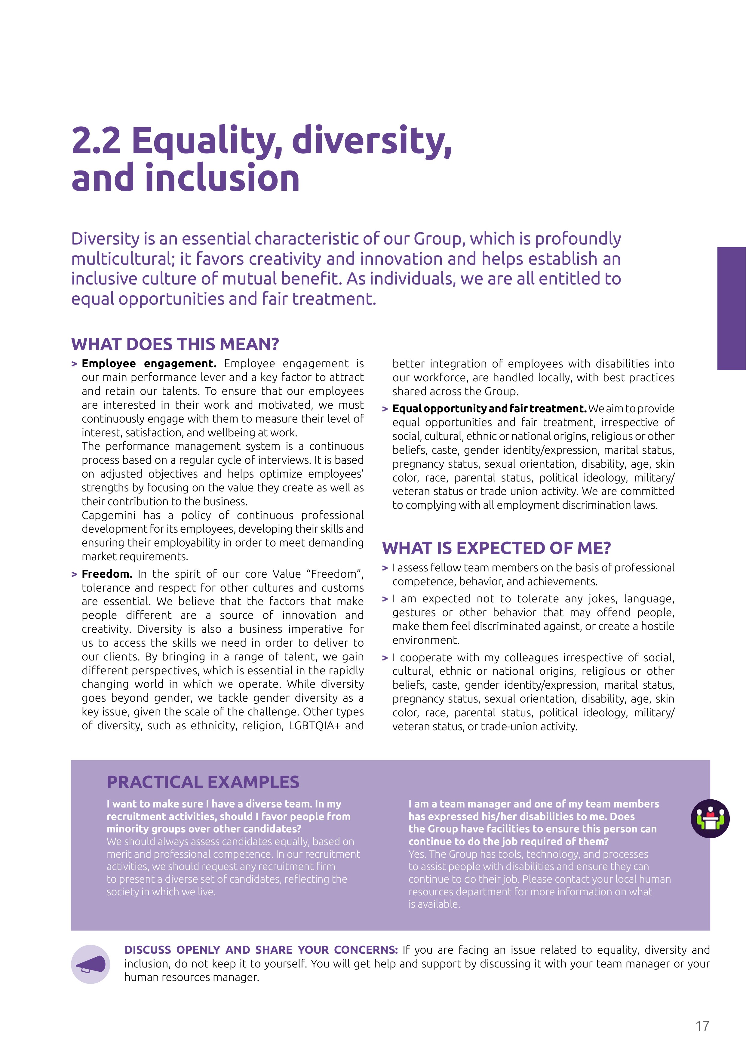 Capgemini Our Code of Business Ethics Handbook — page 17