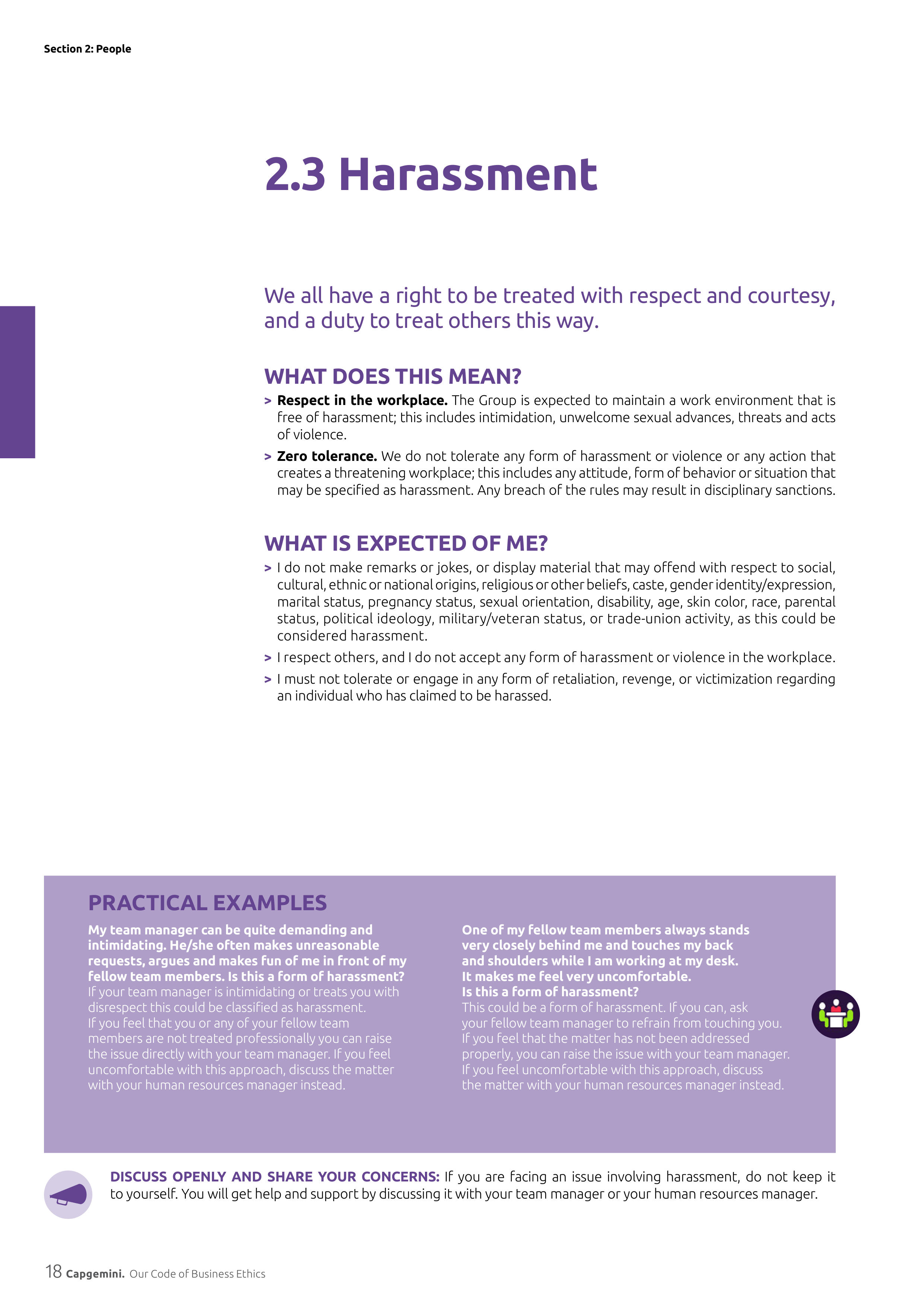 Capgemini Our Code of Business Ethics Handbook — page 18