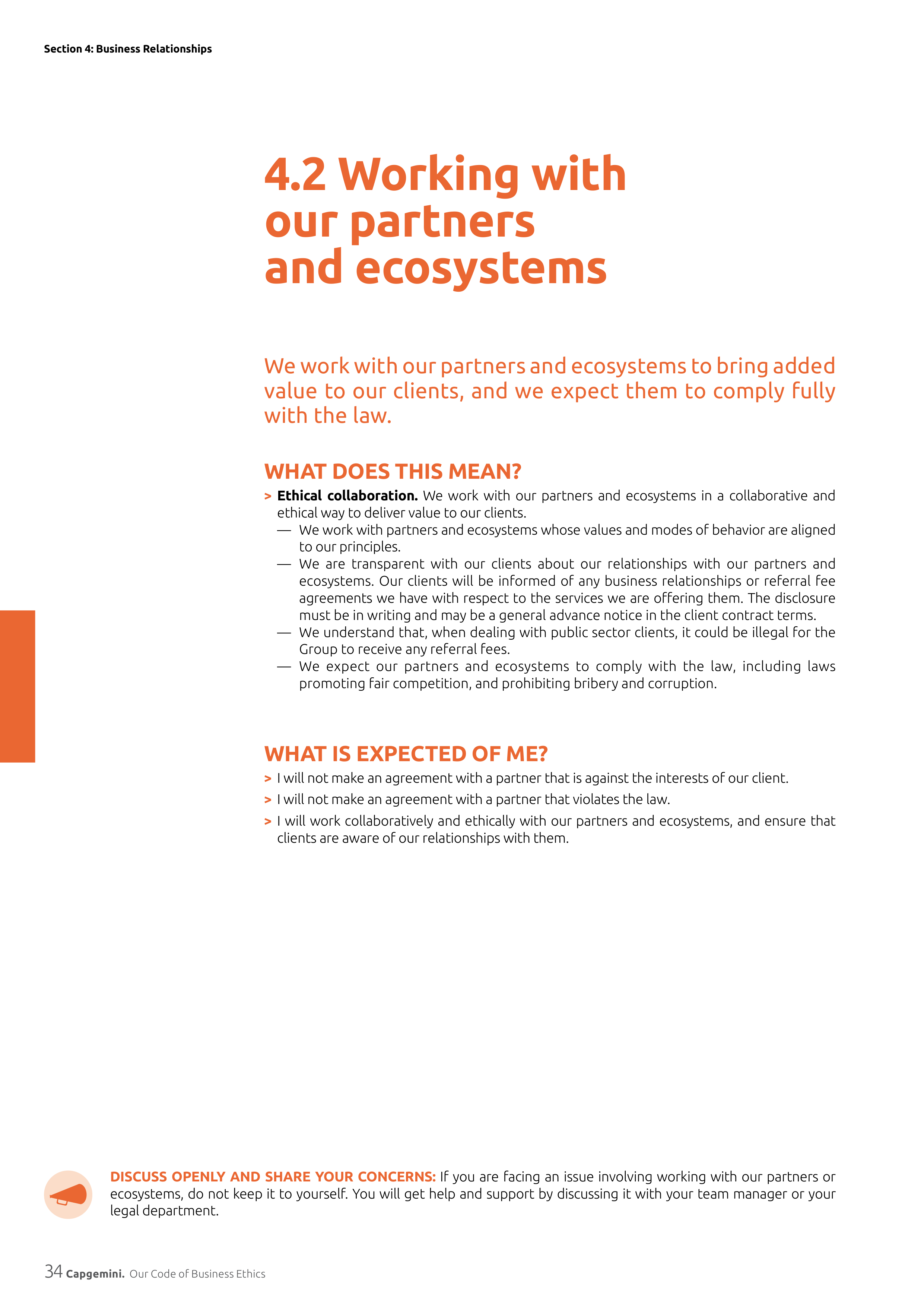 Capgemini Our Code of Business Ethics Handbook — page 34