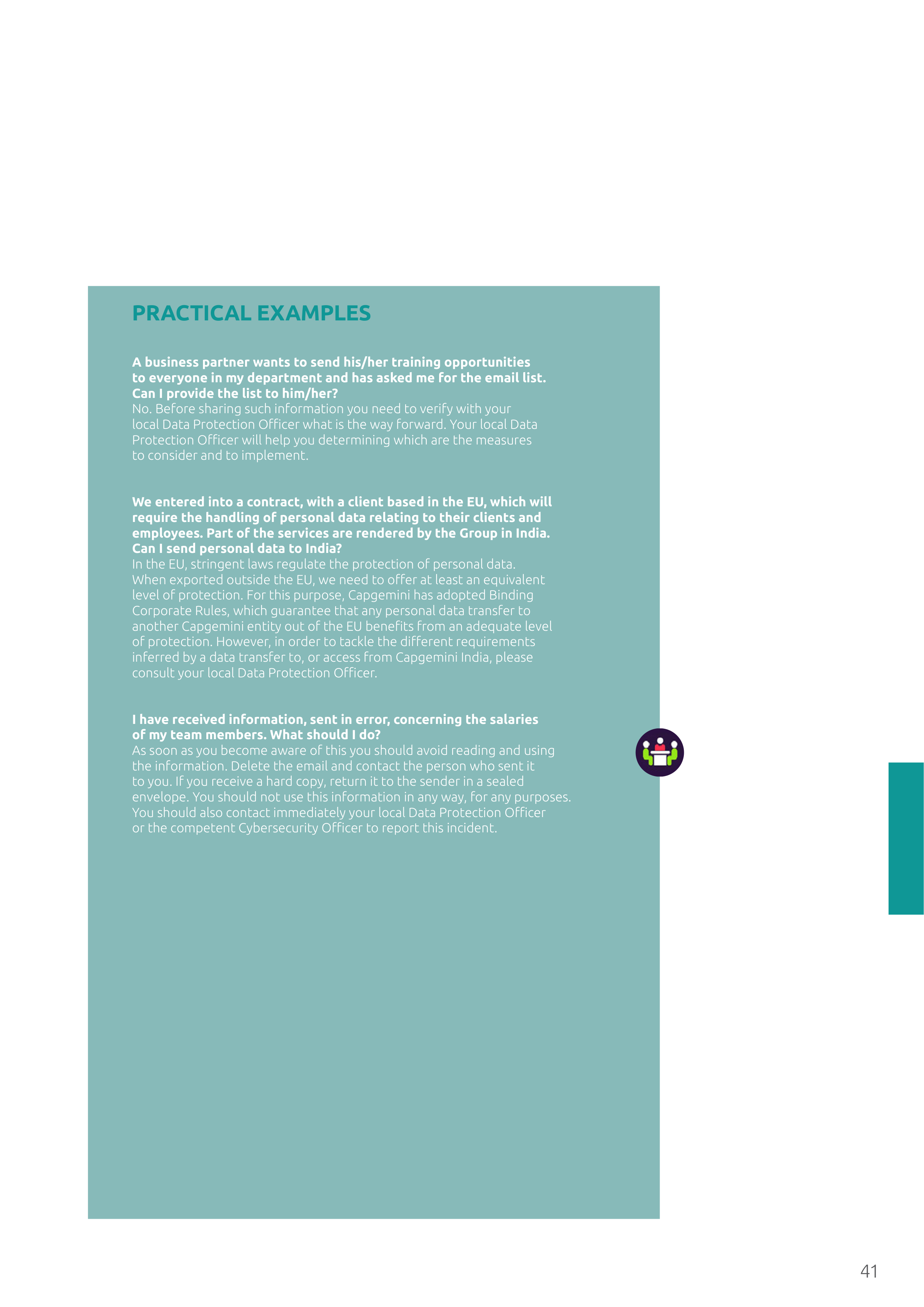 Capgemini Our Code of Business Ethics Handbook — page 41