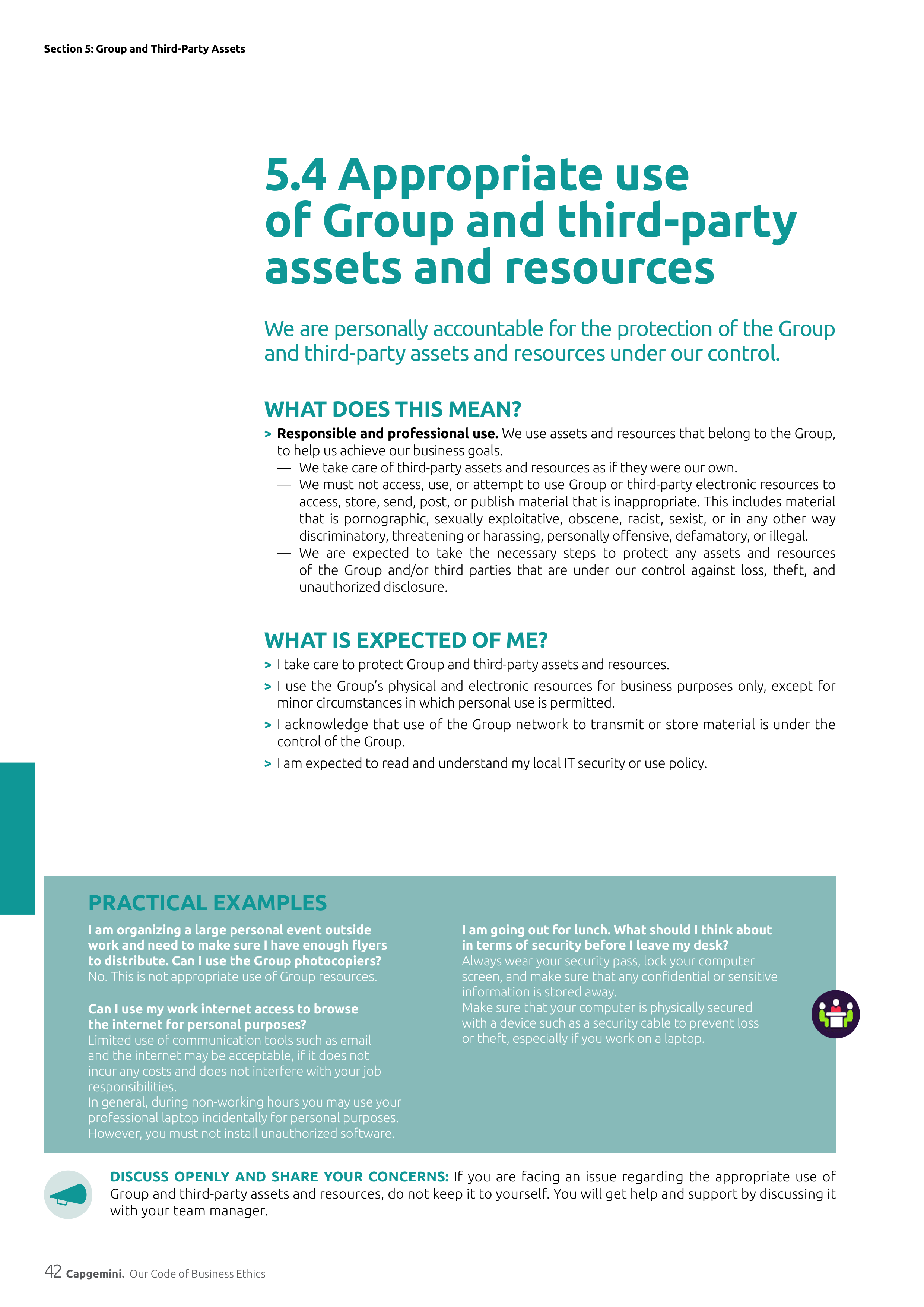 Capgemini Our Code of Business Ethics Handbook — page 42