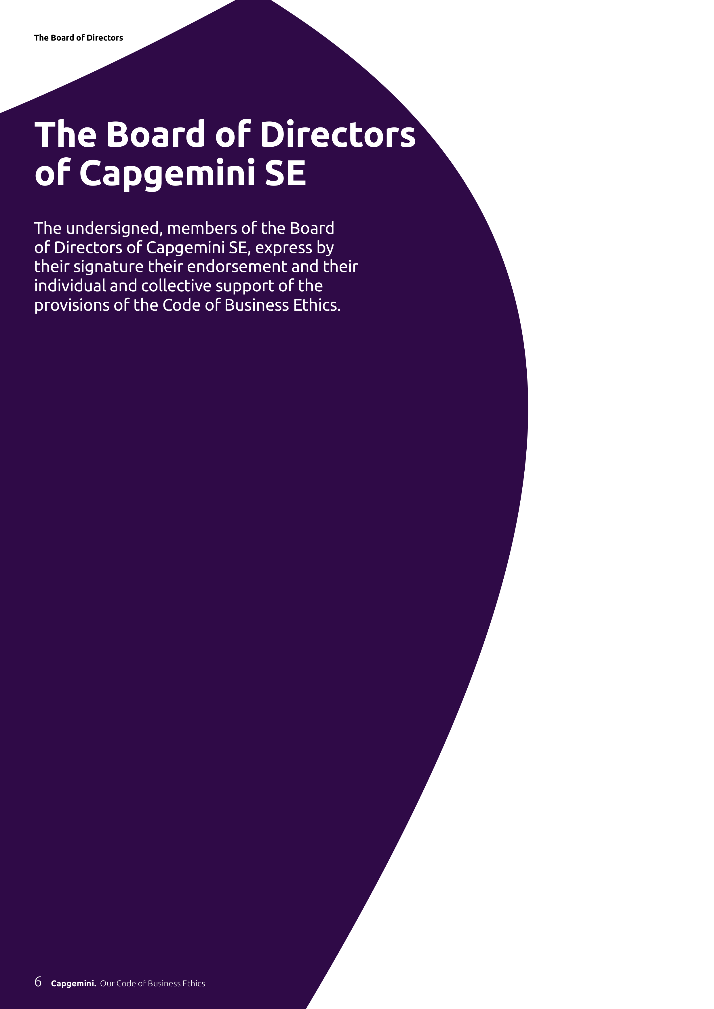 Capgemini Our Code of Business Ethics Handbook — page 6