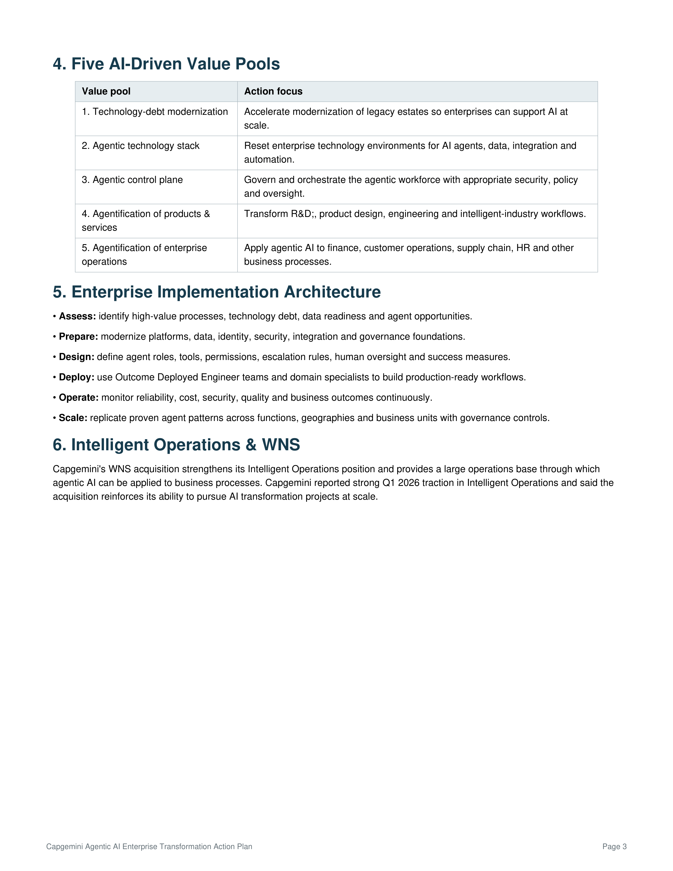 Capgemini's Agentic AI Enterprise Transformation Action Plan — page 3