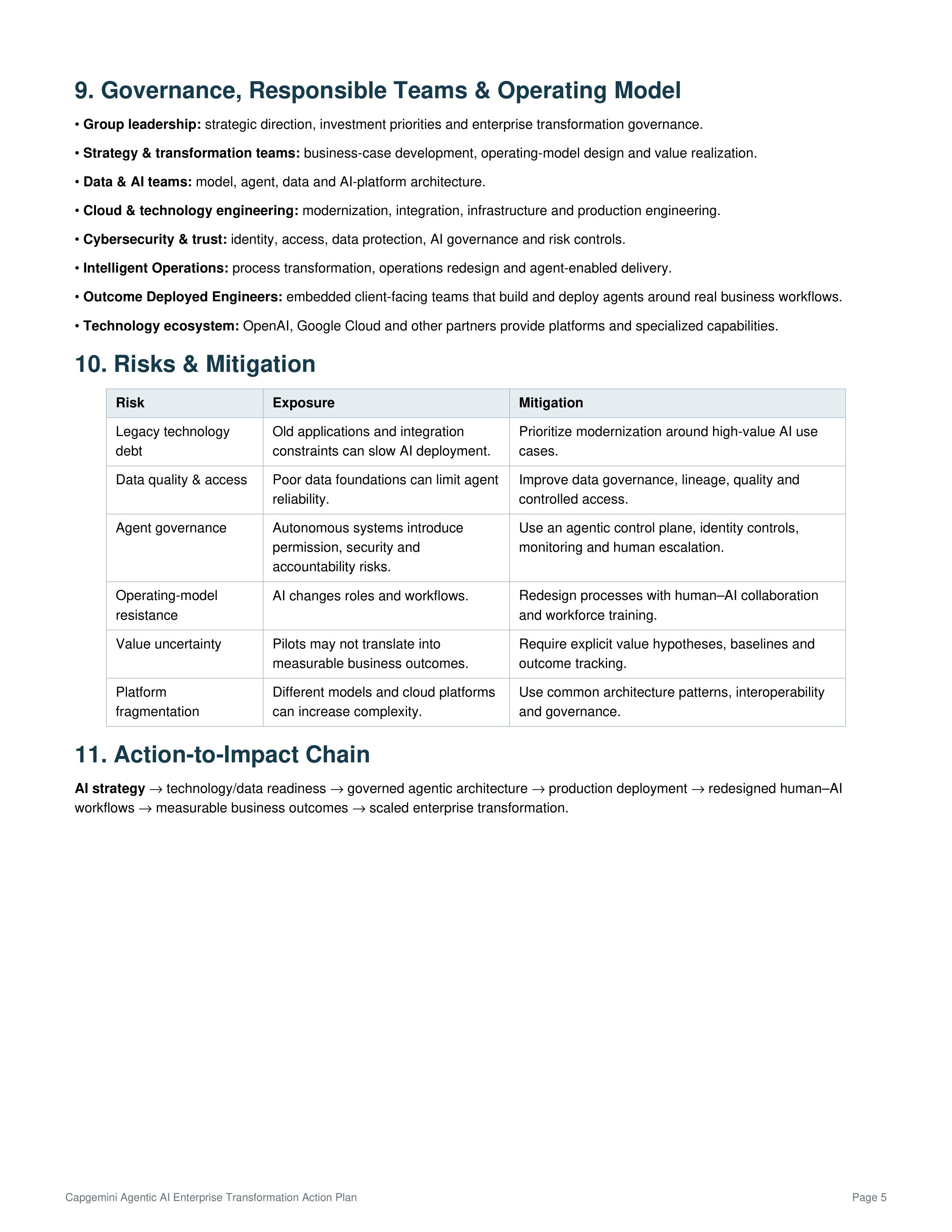 Capgemini's Agentic AI Enterprise Transformation Action Plan — page 5