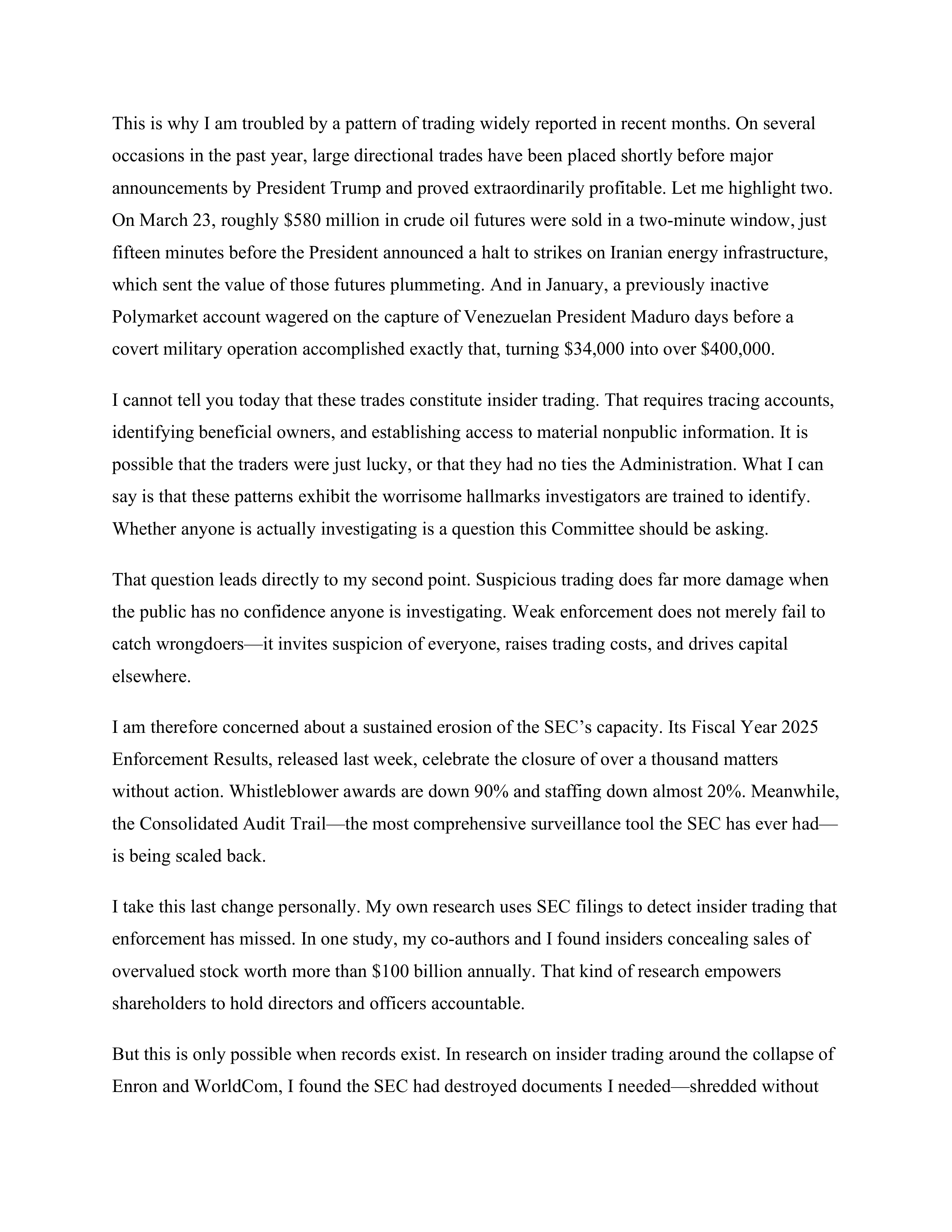 Capital Markets Fraud Hearing Opening Statement — page 2