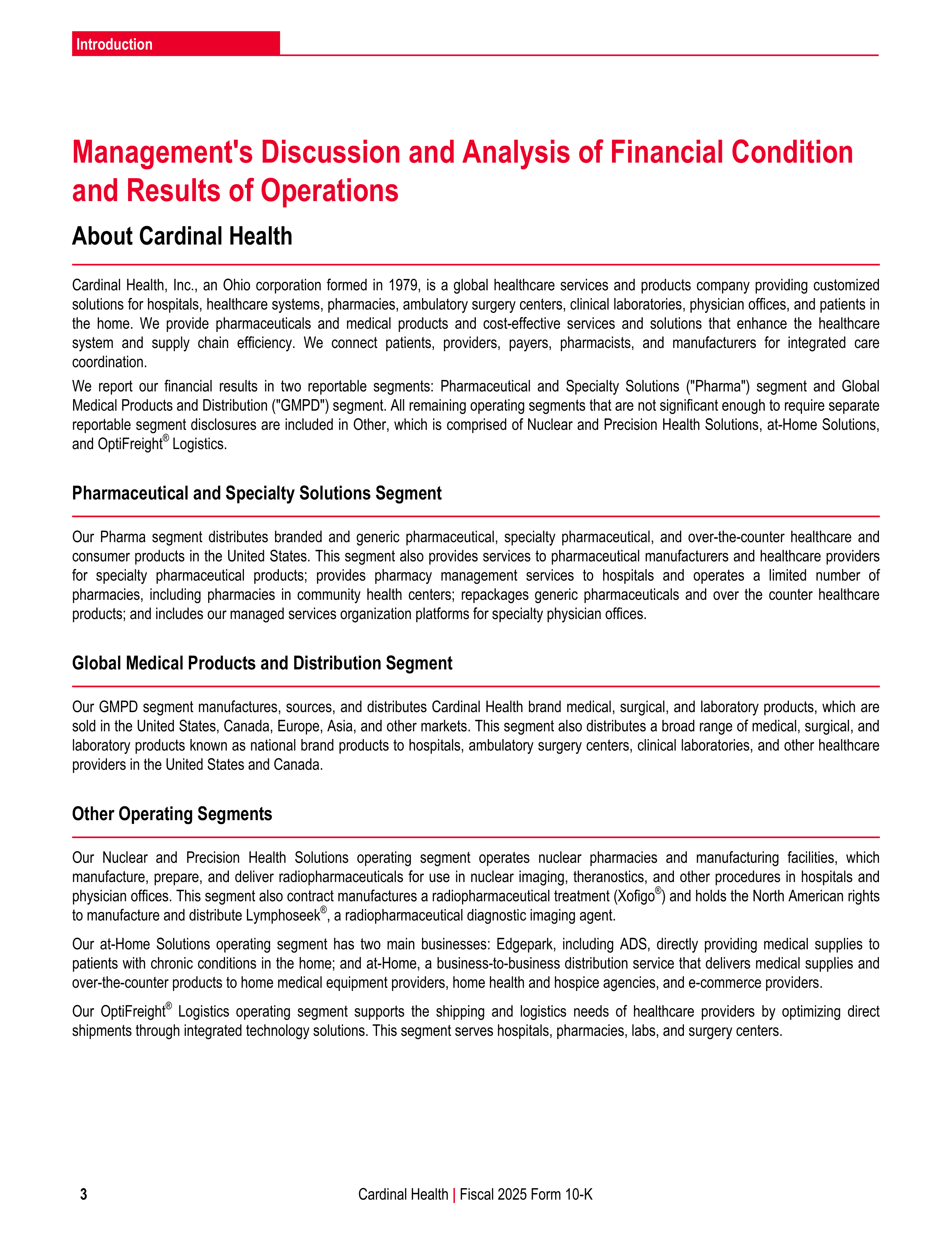 Cardinal Health Annual Report — page 10