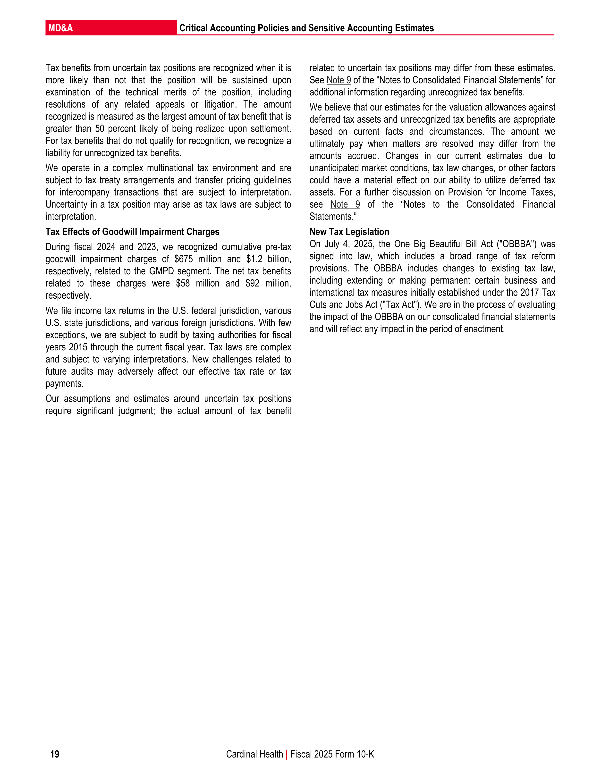 Cardinal Health Annual Report — page 26