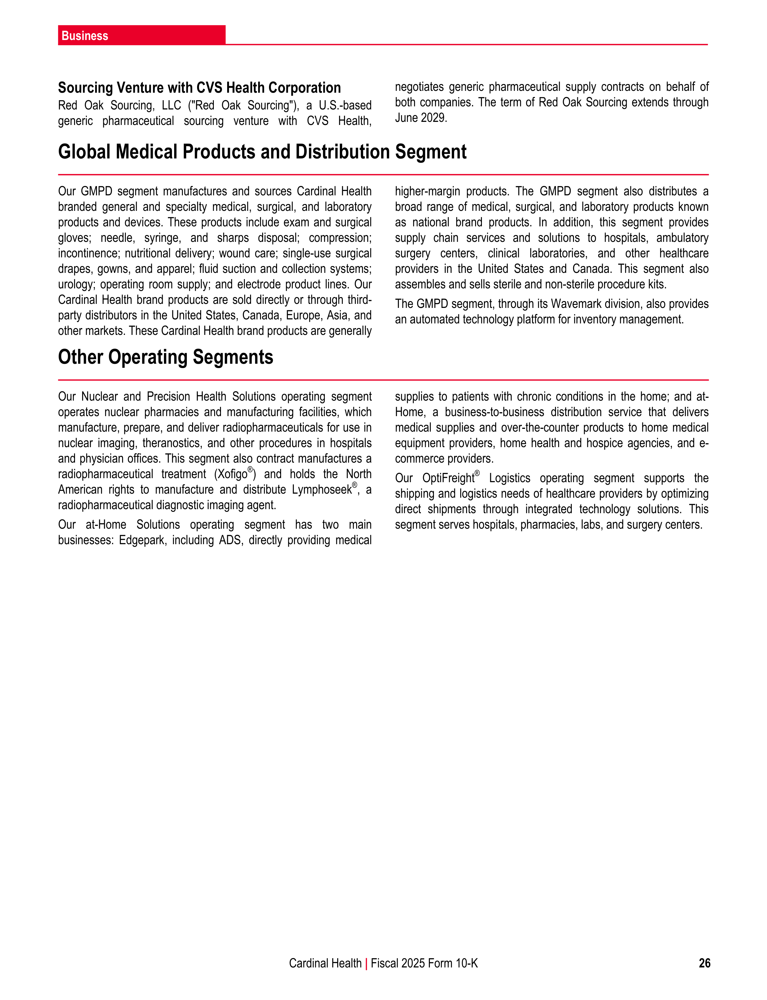 Cardinal Health Annual Report — page 33