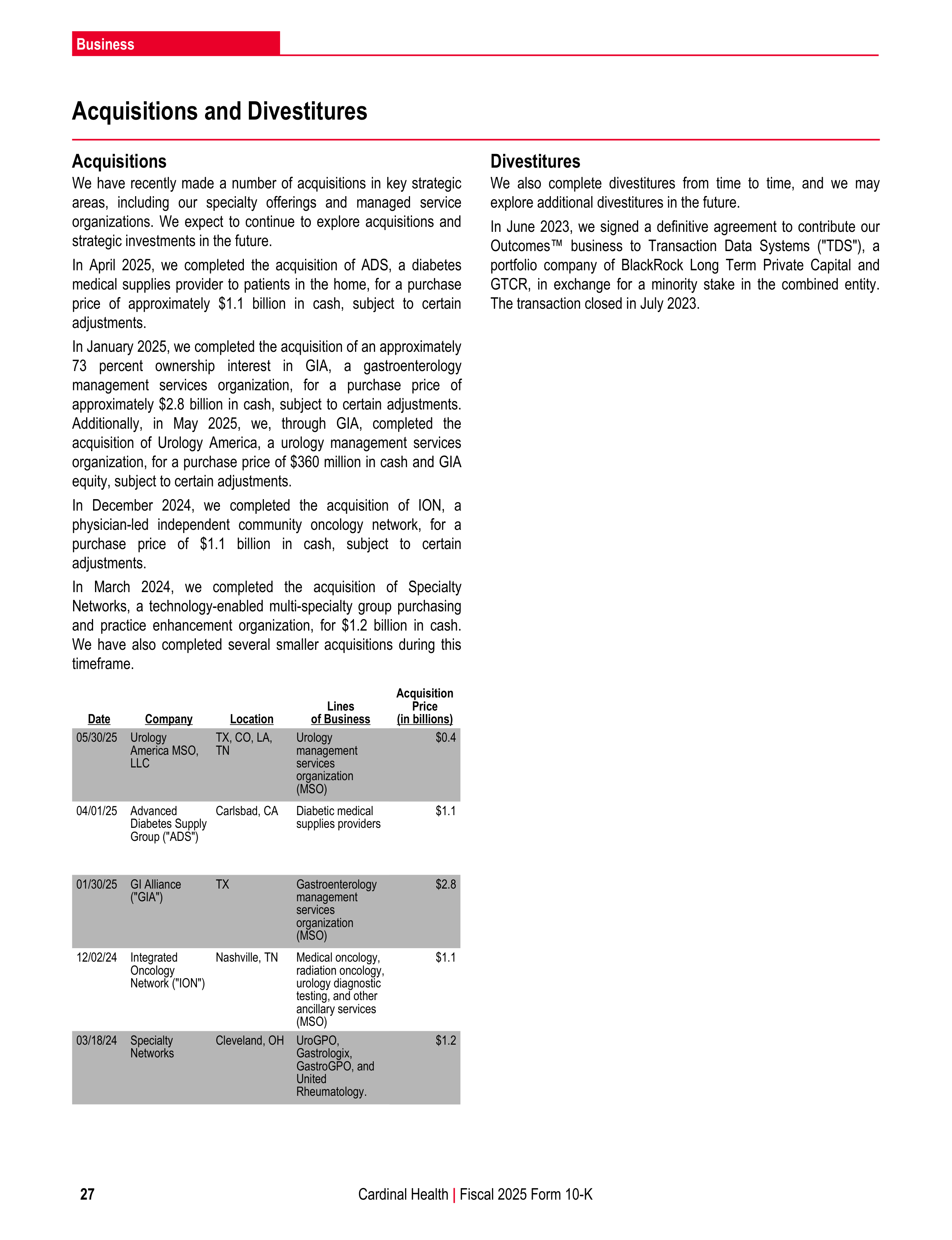 Cardinal Health Annual Report — page 34