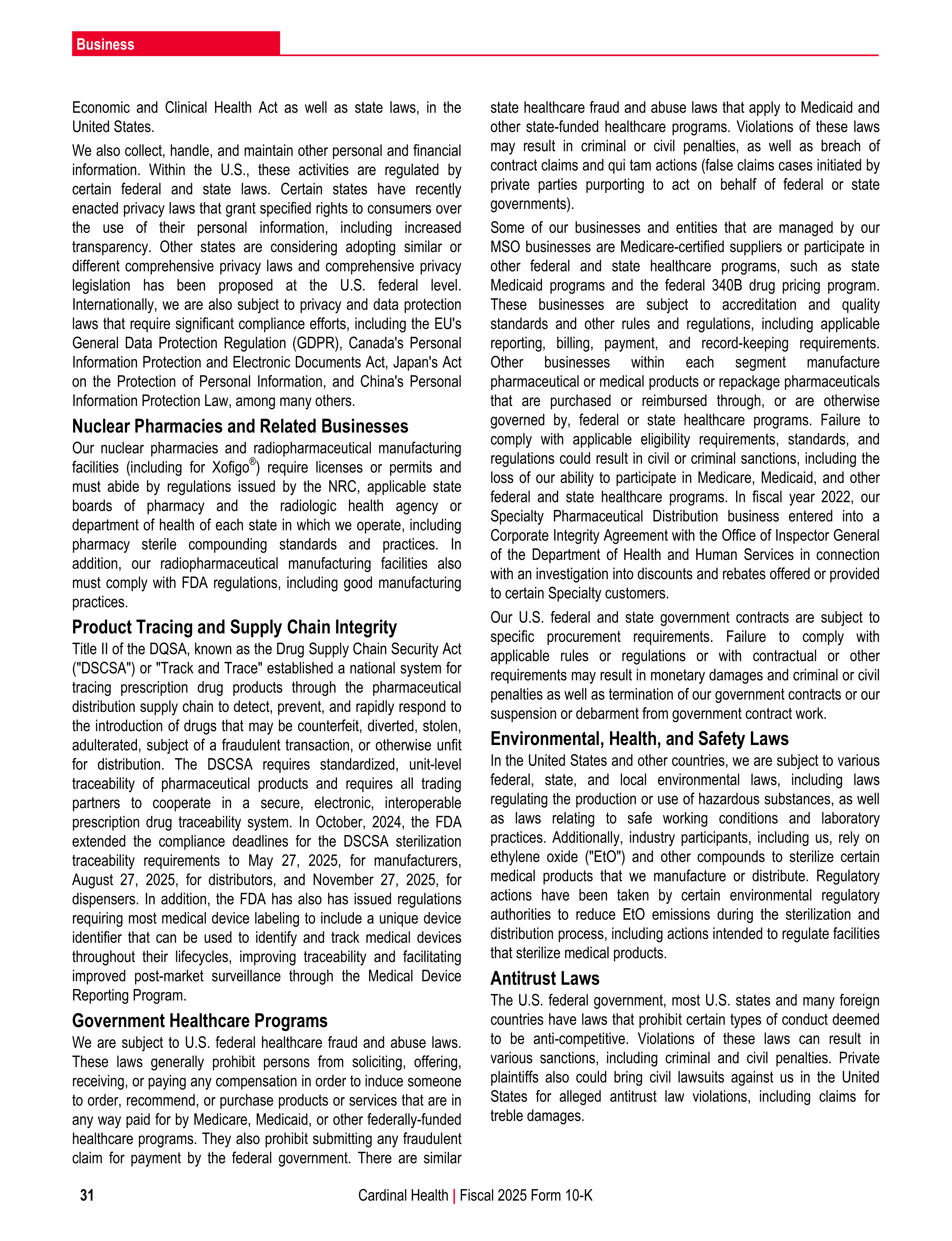 Cardinal Health Annual Report — page 38