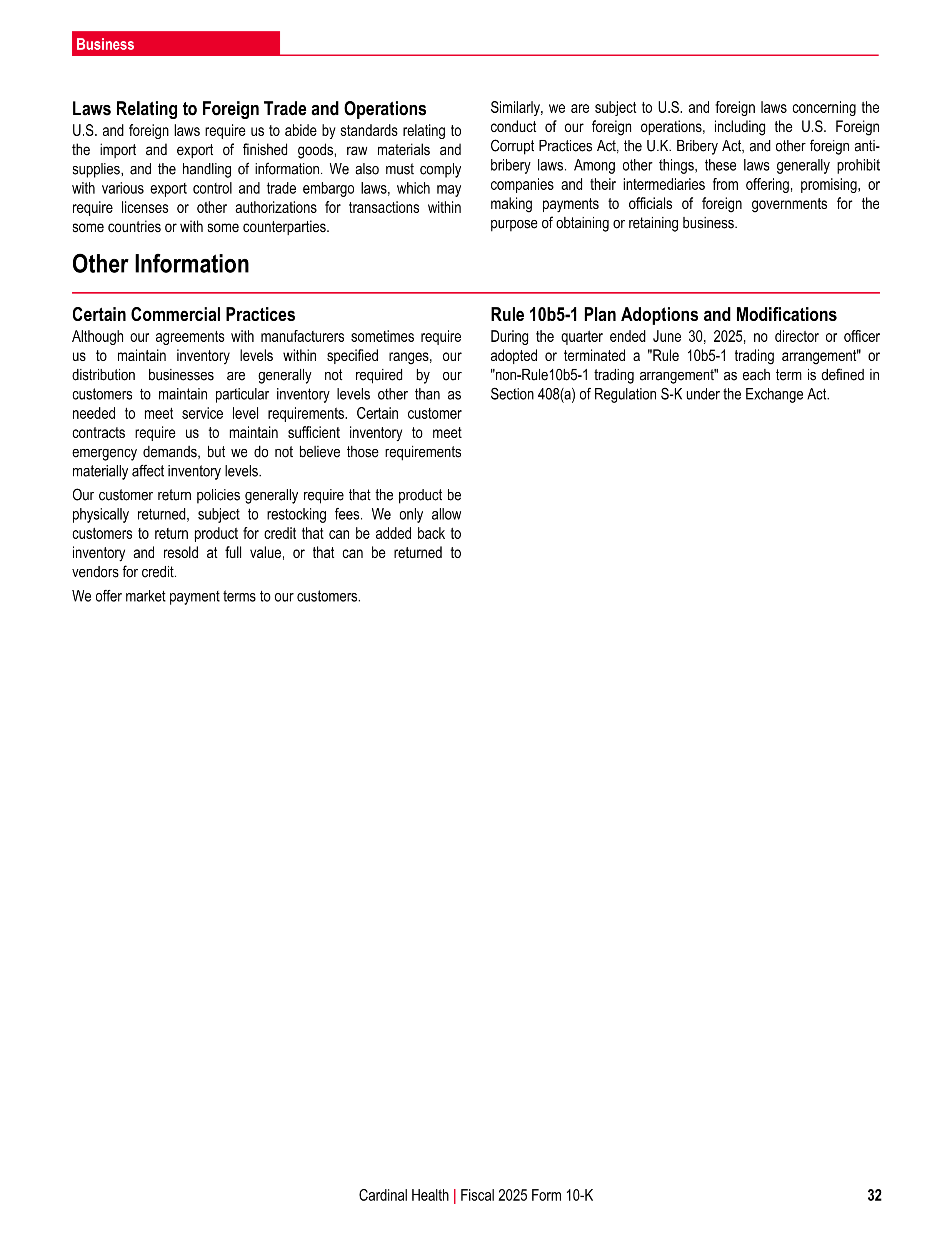 Cardinal Health Annual Report — page 39
