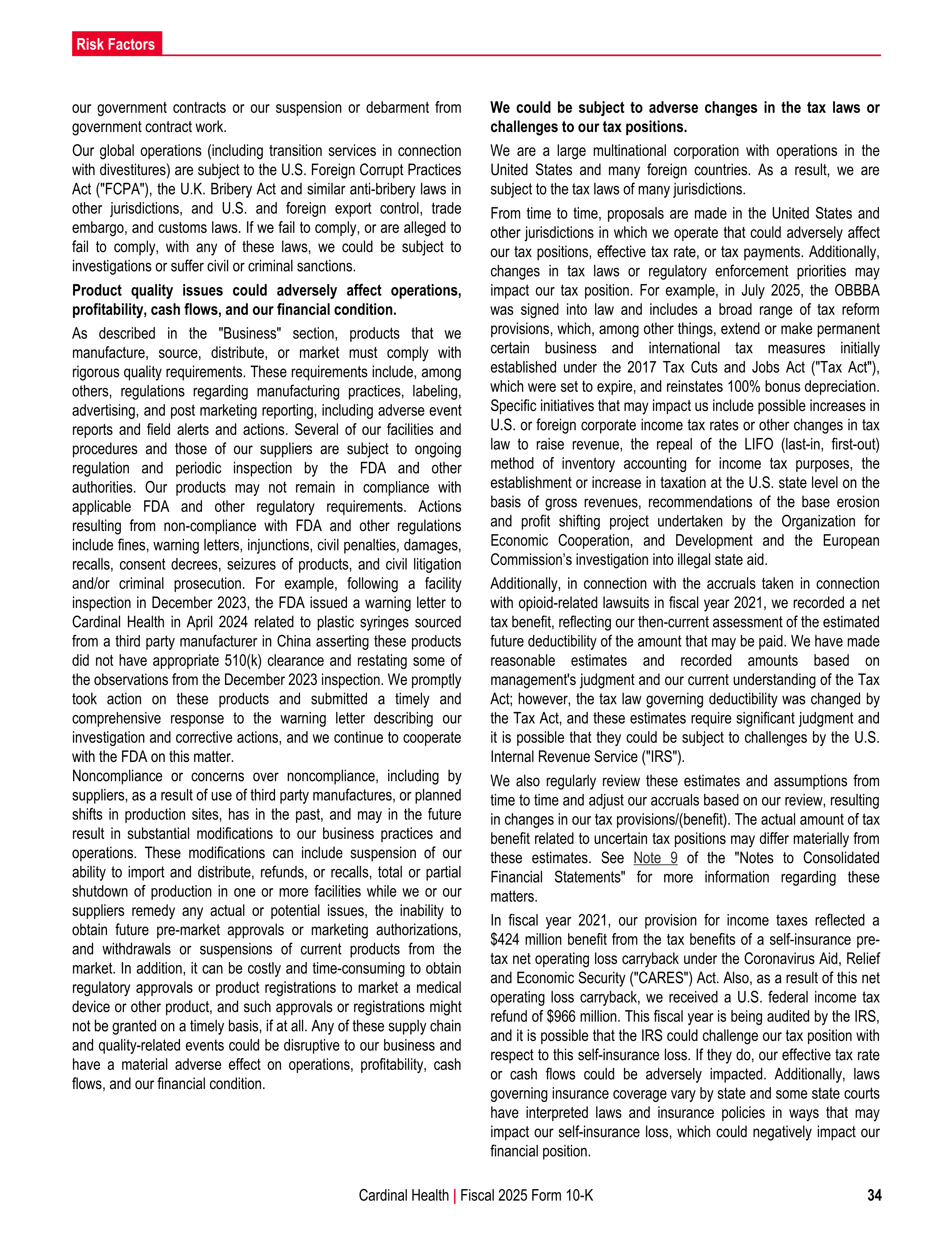 Cardinal Health Annual Report — page 41