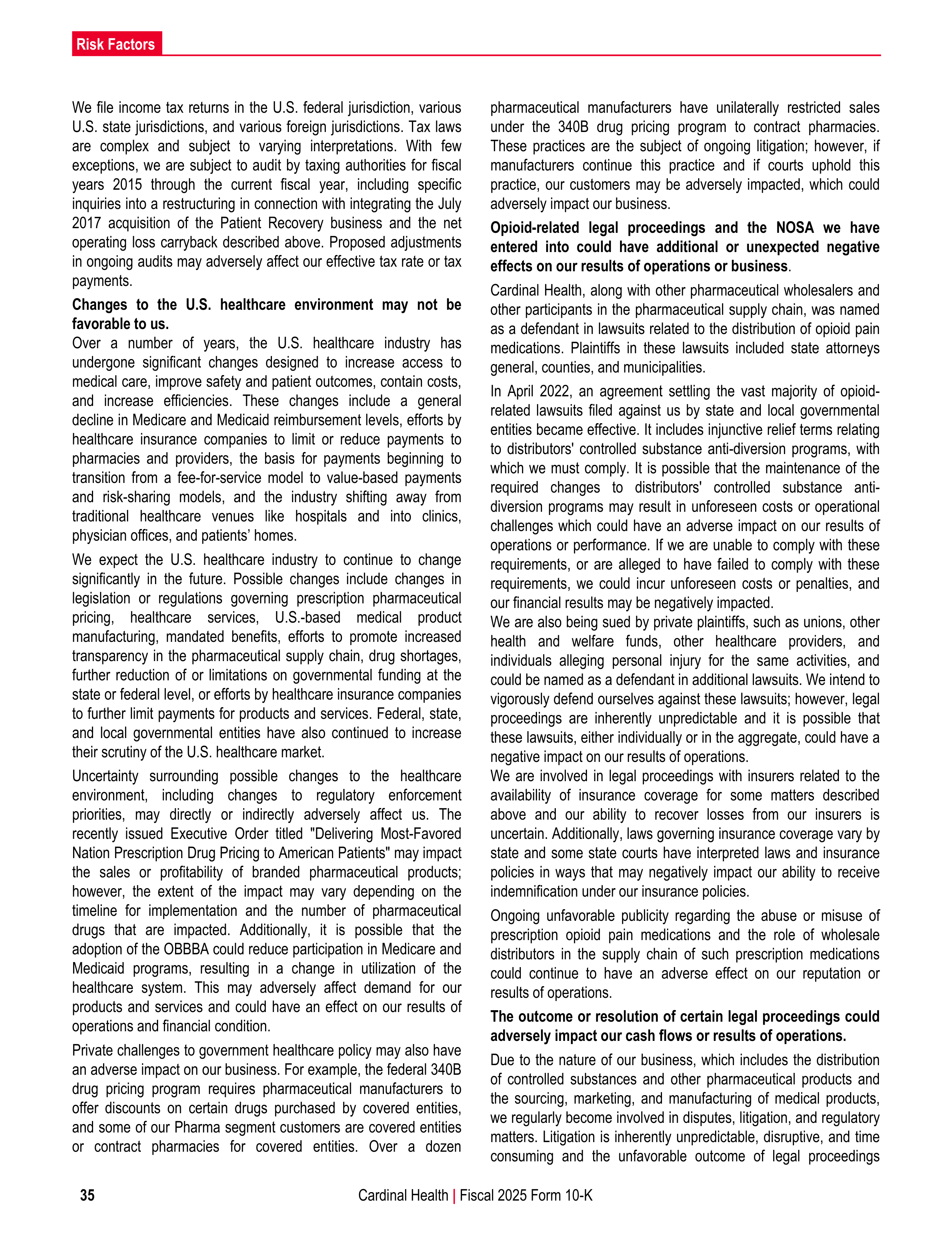 Cardinal Health Annual Report — page 42