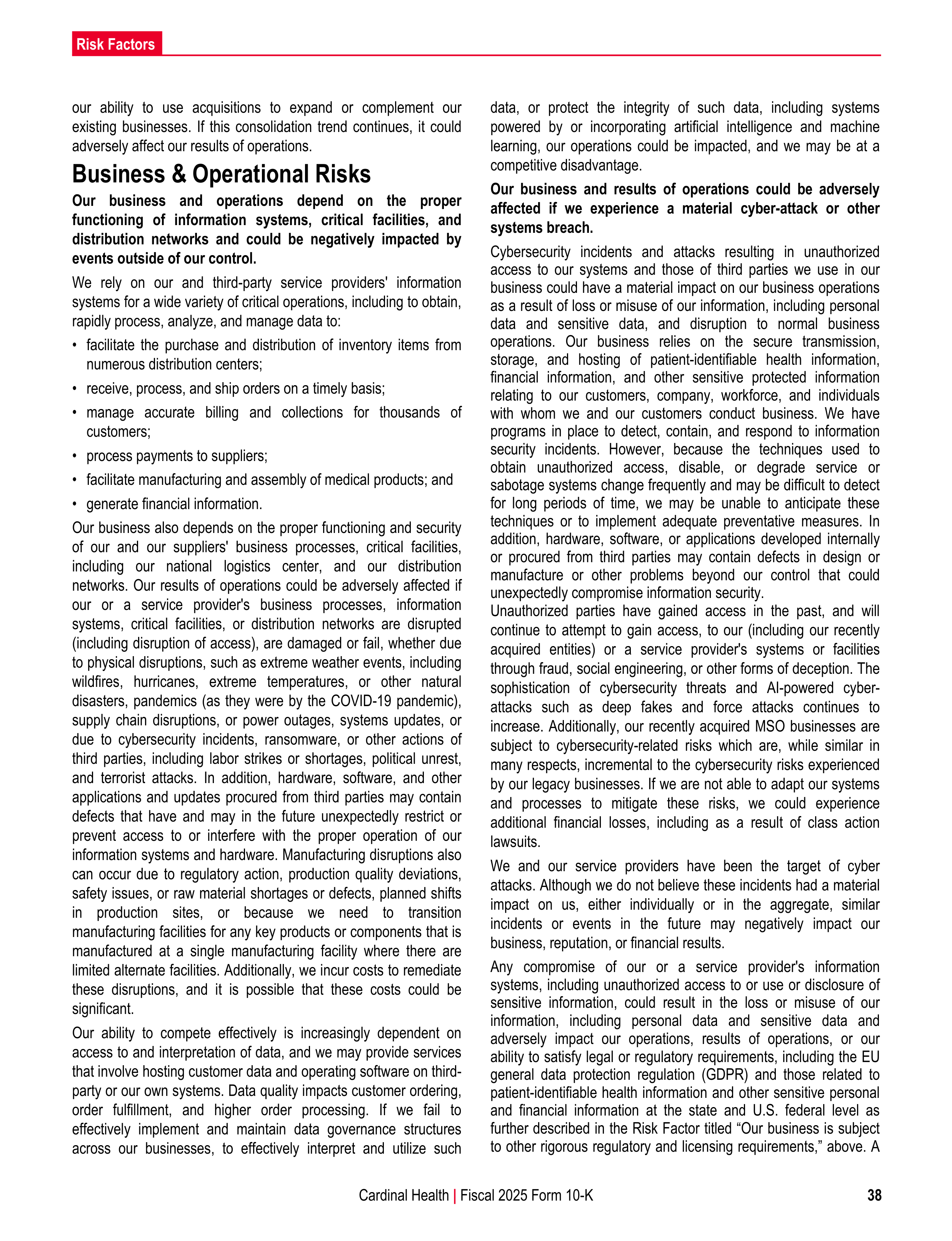 Cardinal Health Annual Report — page 45