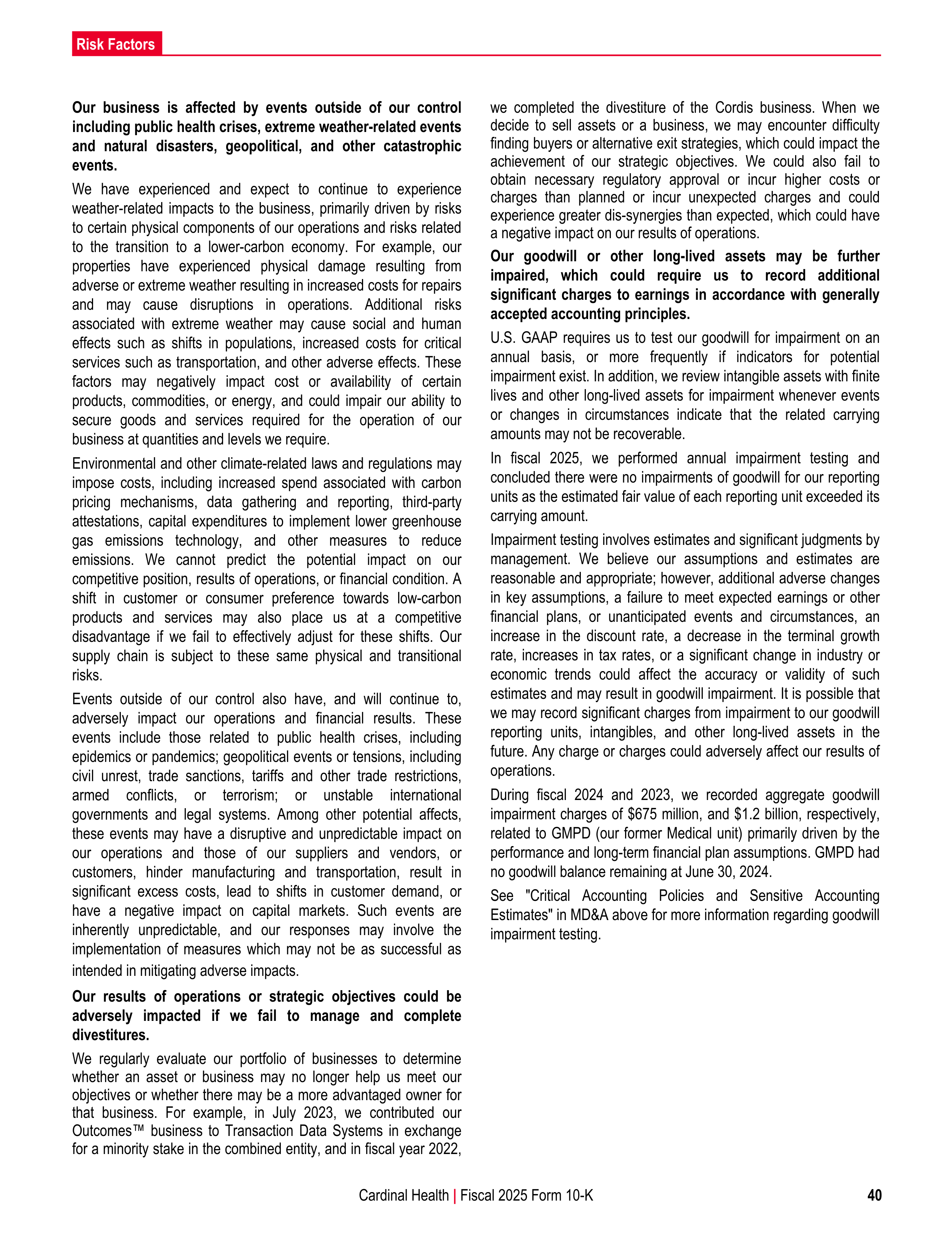 Cardinal Health Annual Report — page 47