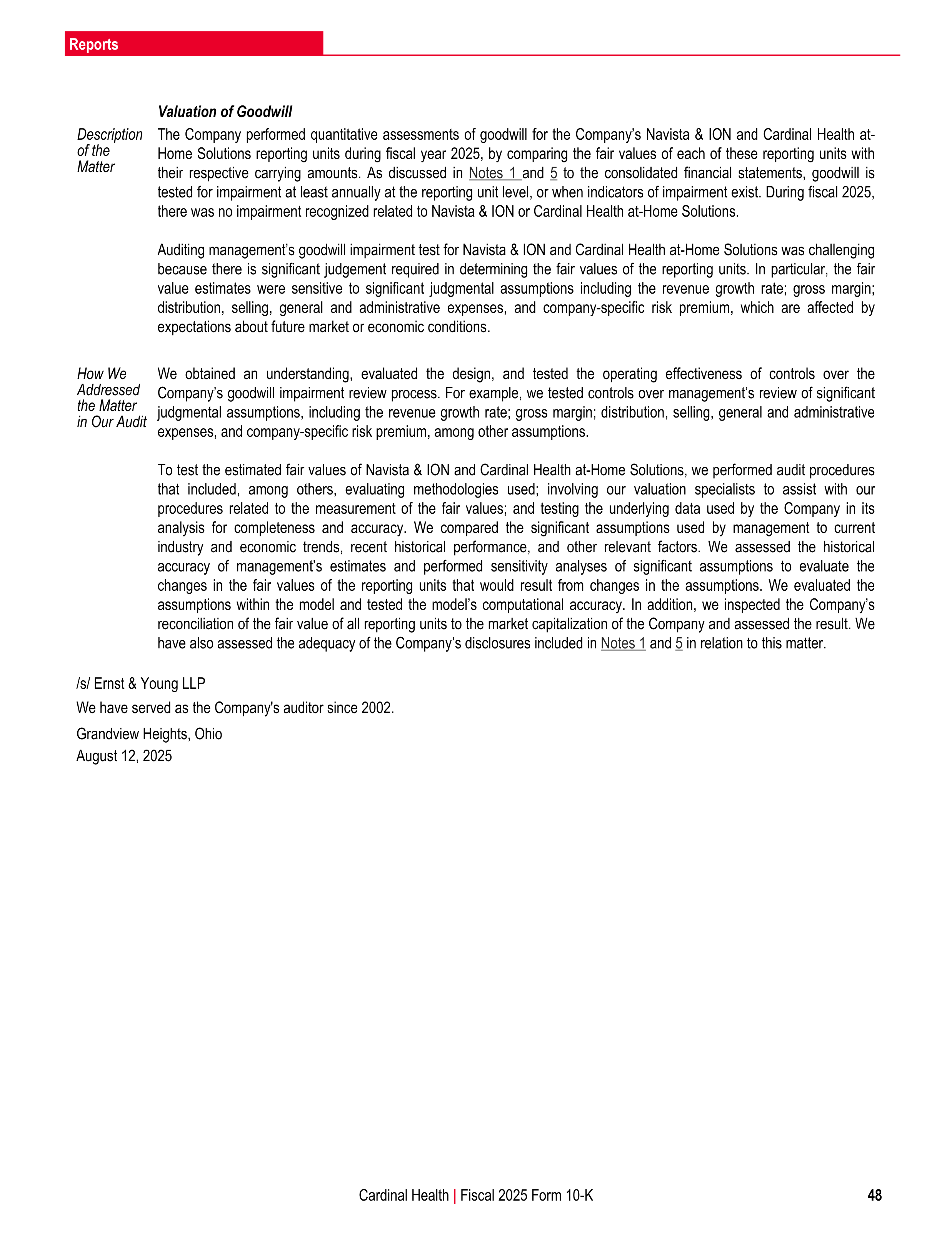 Cardinal Health Annual Report — page 55