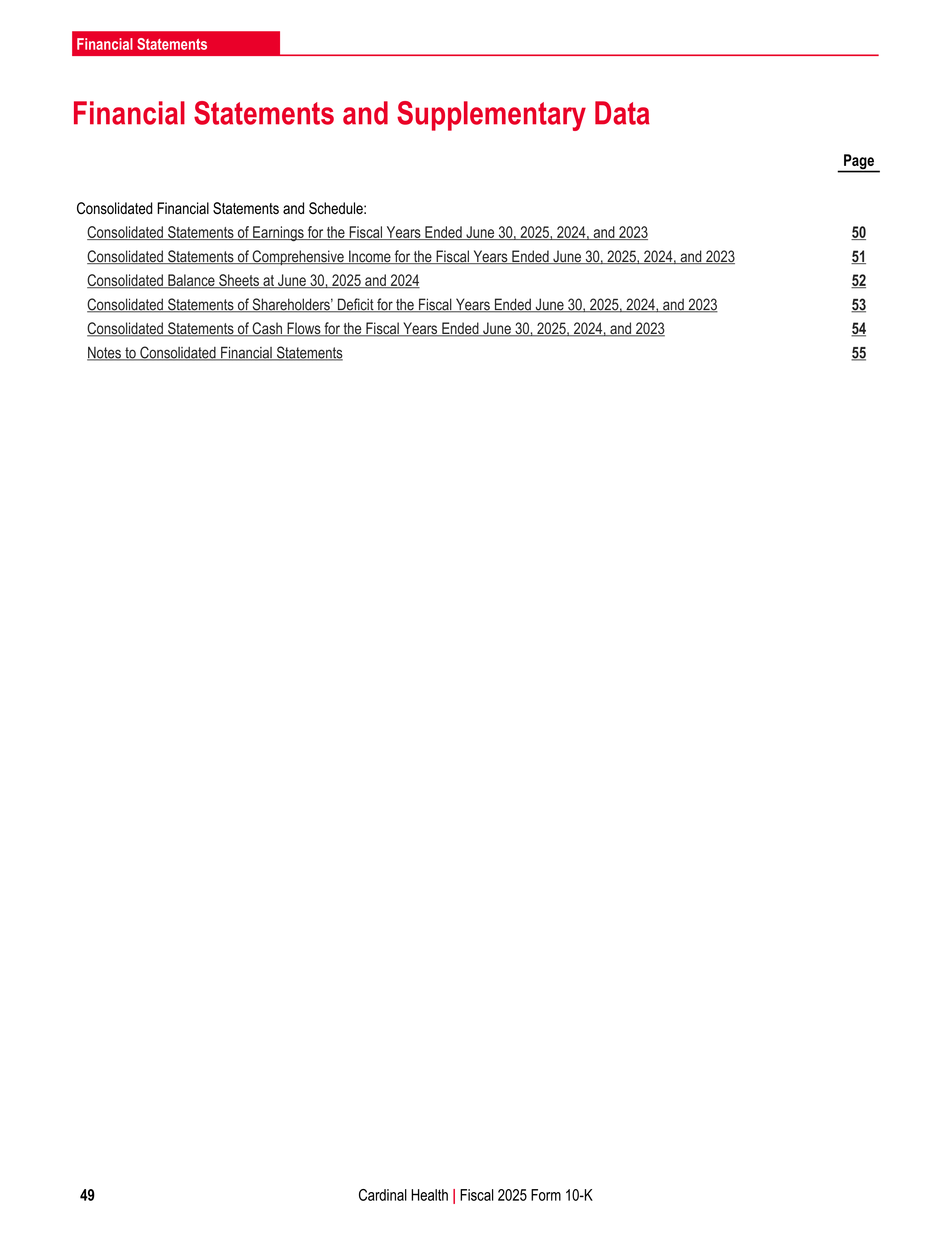 Cardinal Health Annual Report — page 56