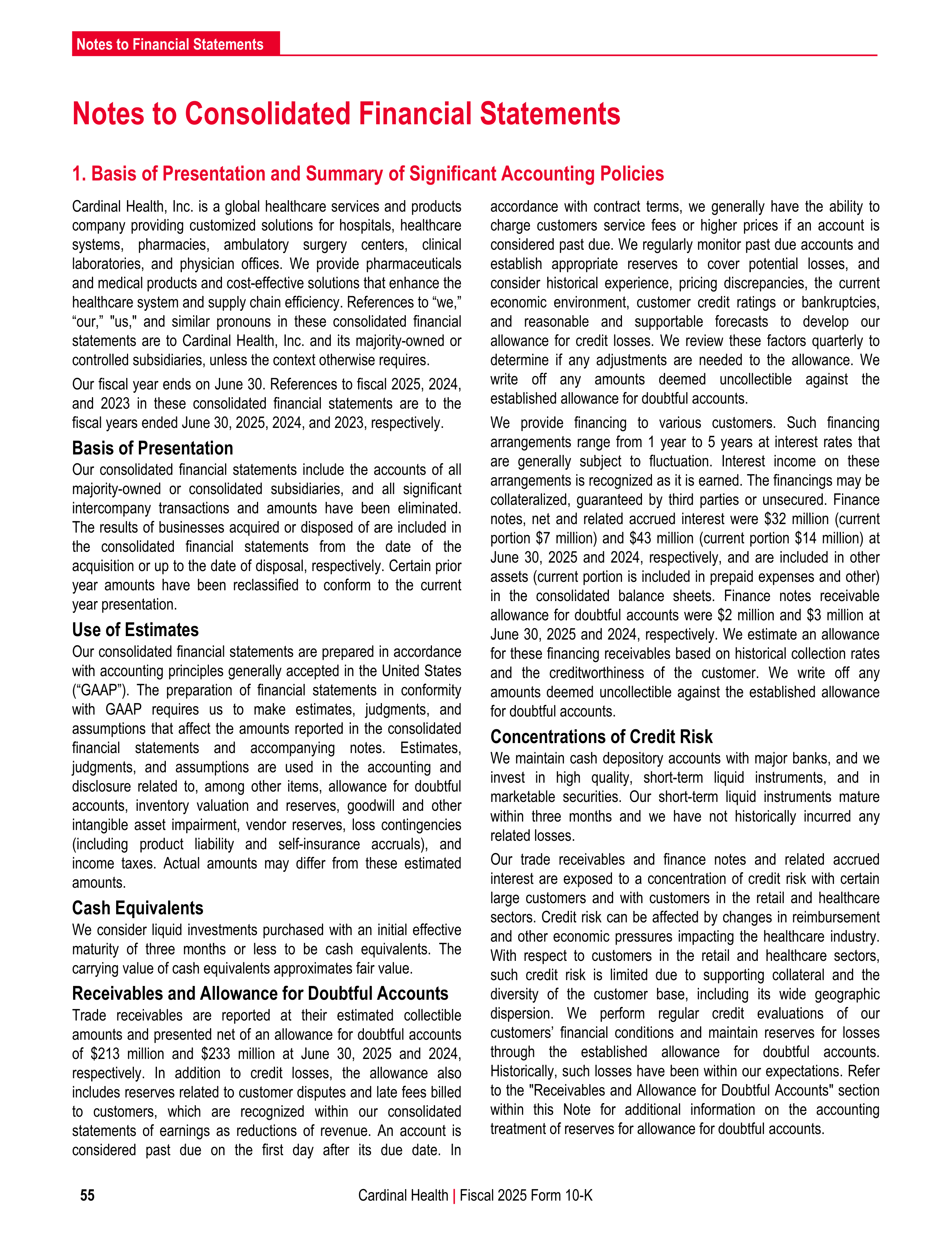 Cardinal Health Annual Report — page 62