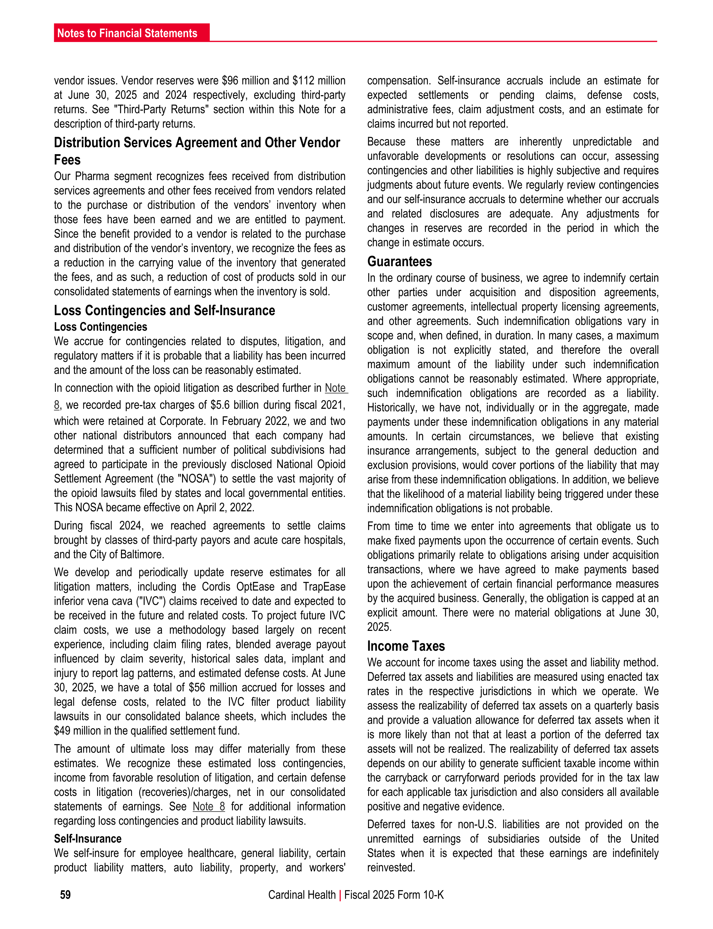 Cardinal Health Annual Report — page 66