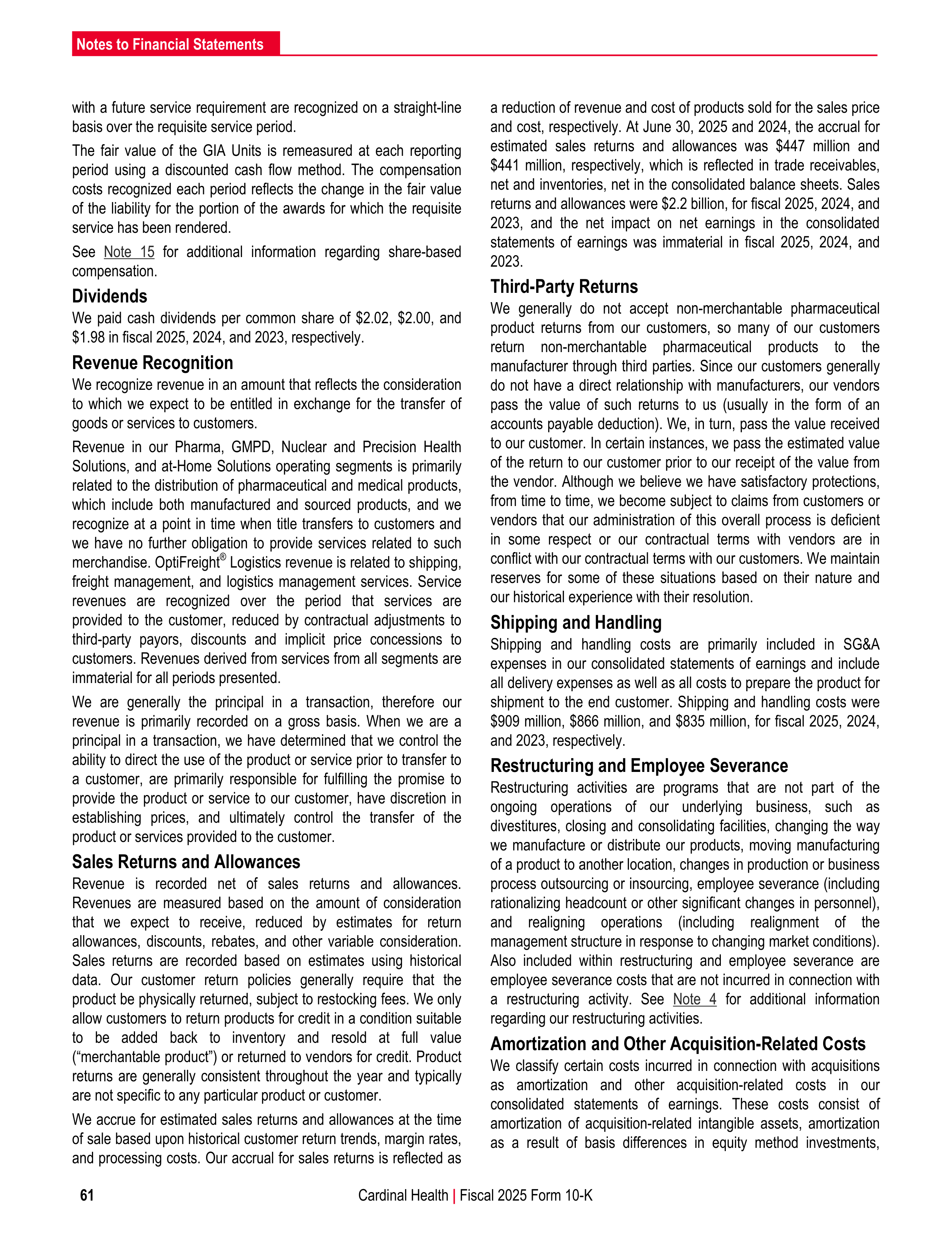 Cardinal Health Annual Report — page 68