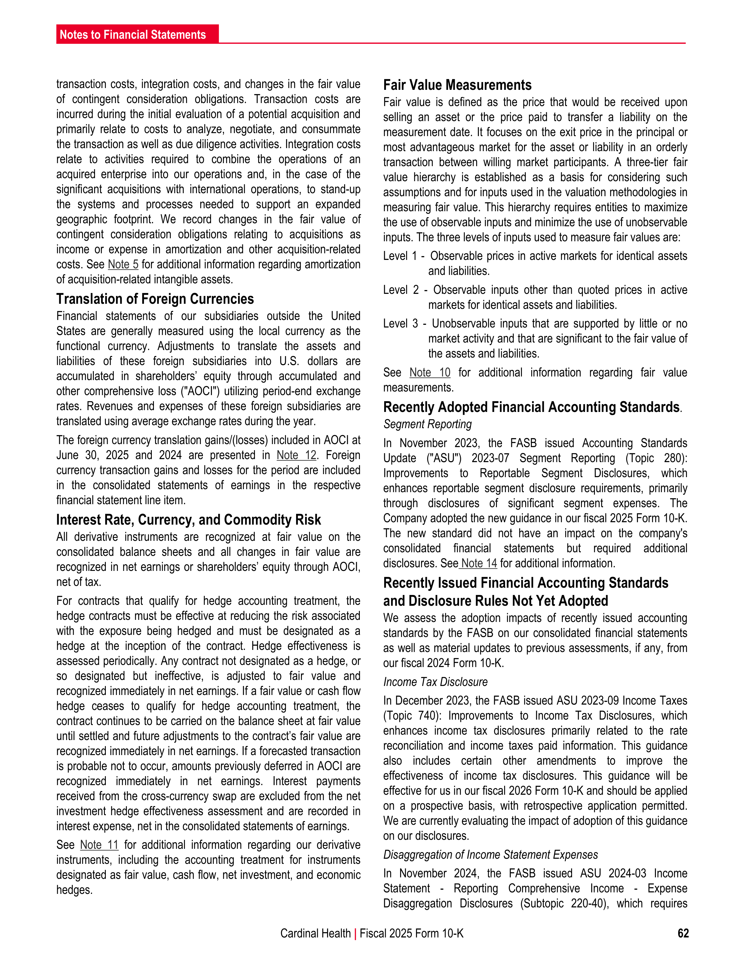 Cardinal Health Annual Report — page 69