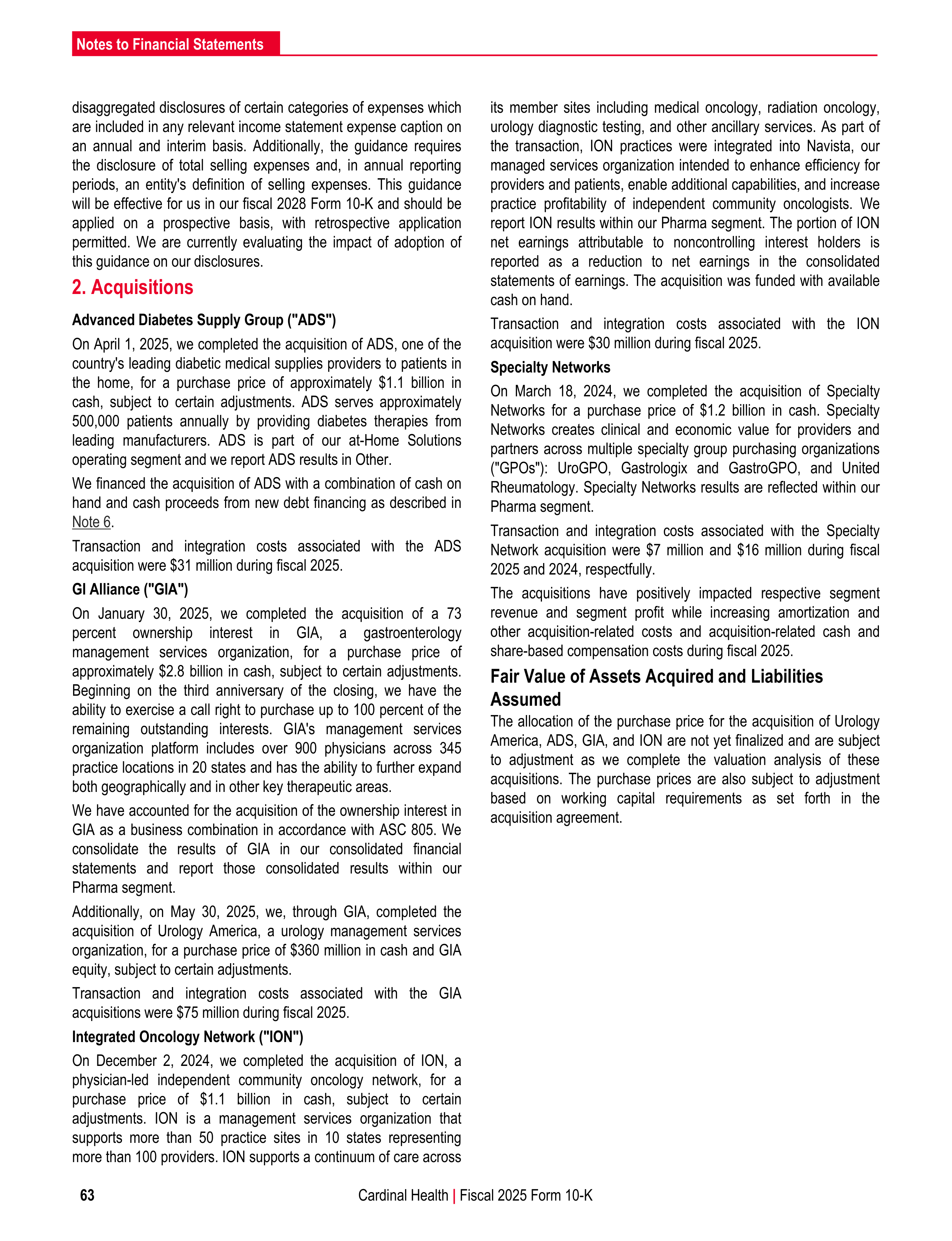 Cardinal Health Annual Report — page 70