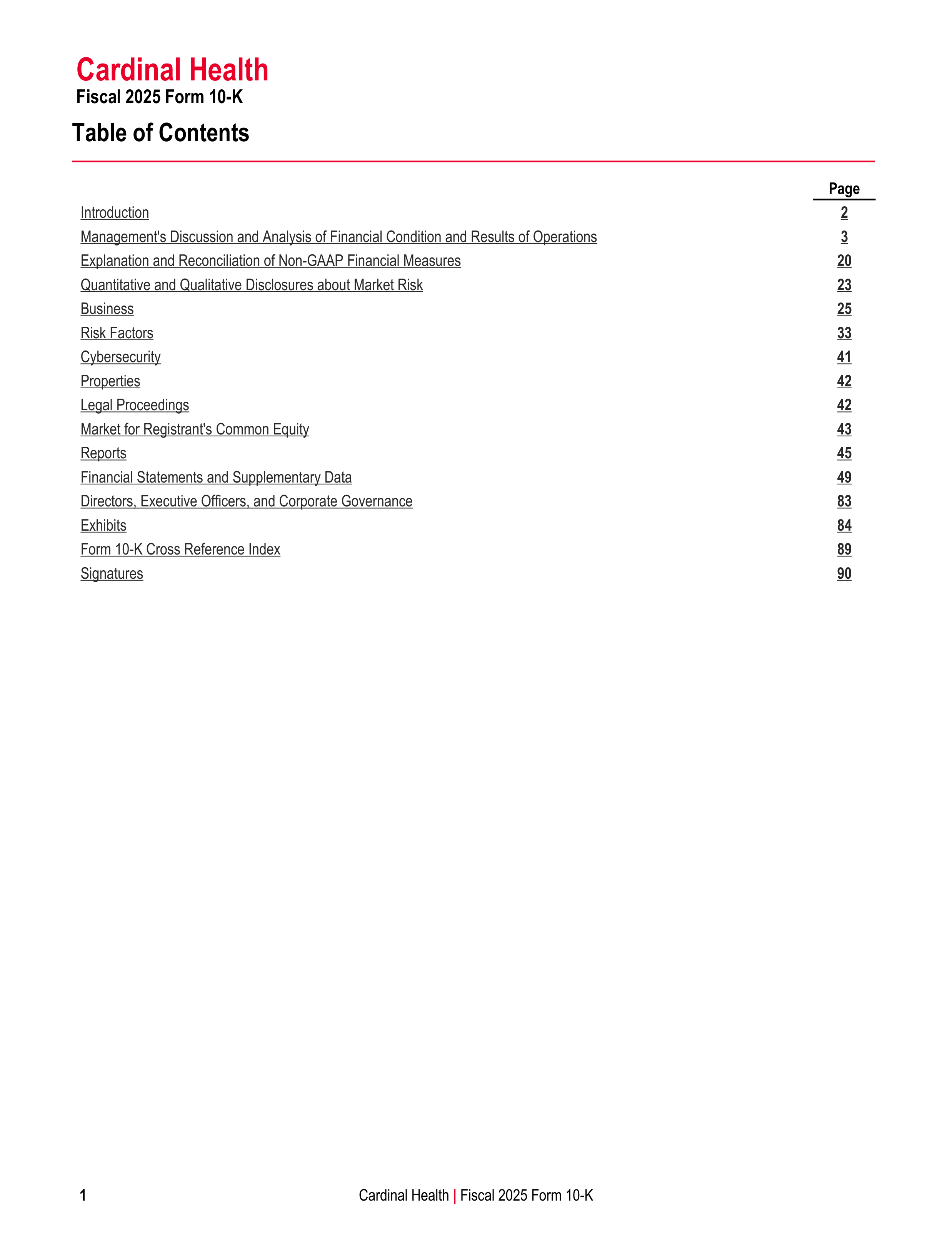 Cardinal Health Annual Report — page 8