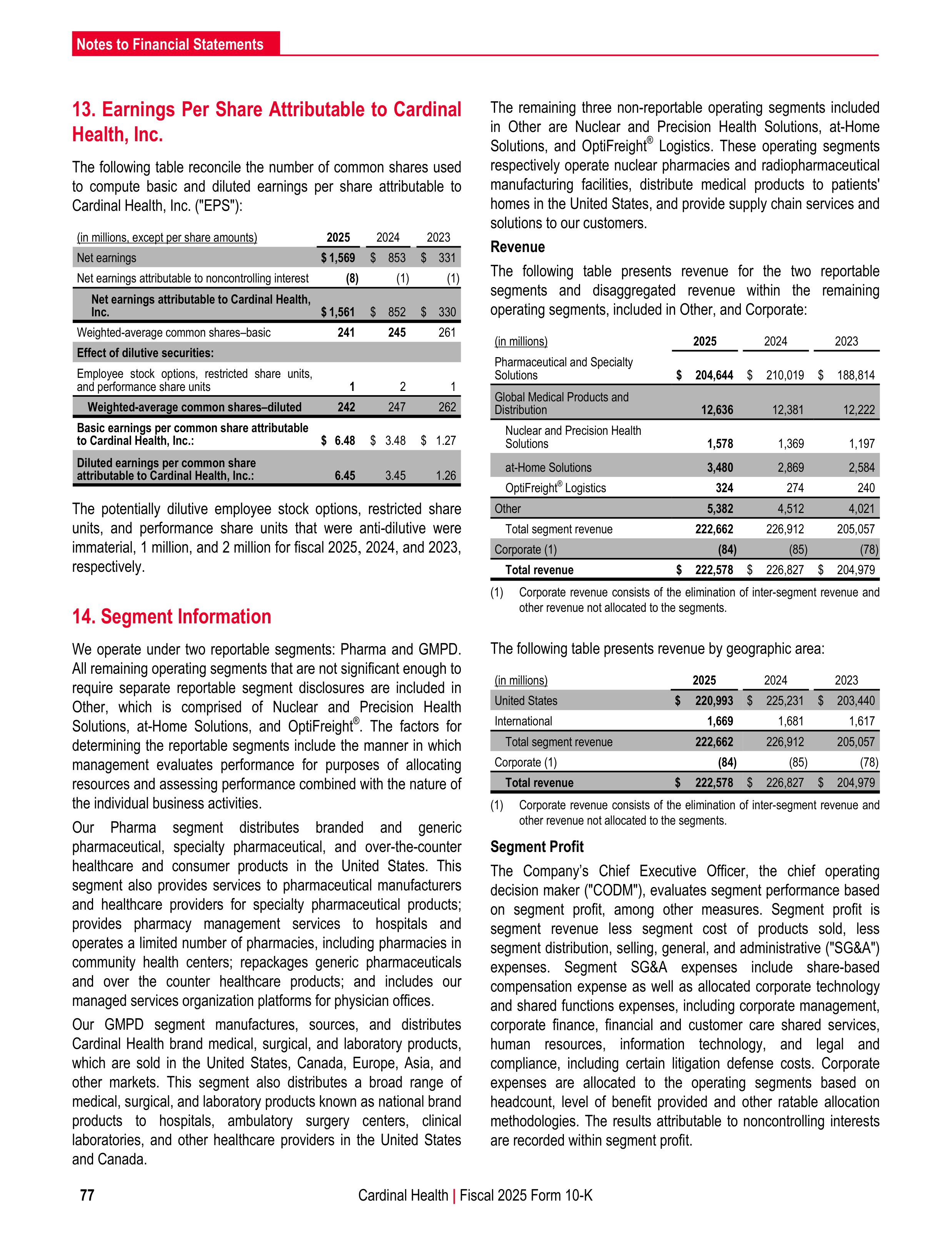 Cardinal Health Annual Report — page 84