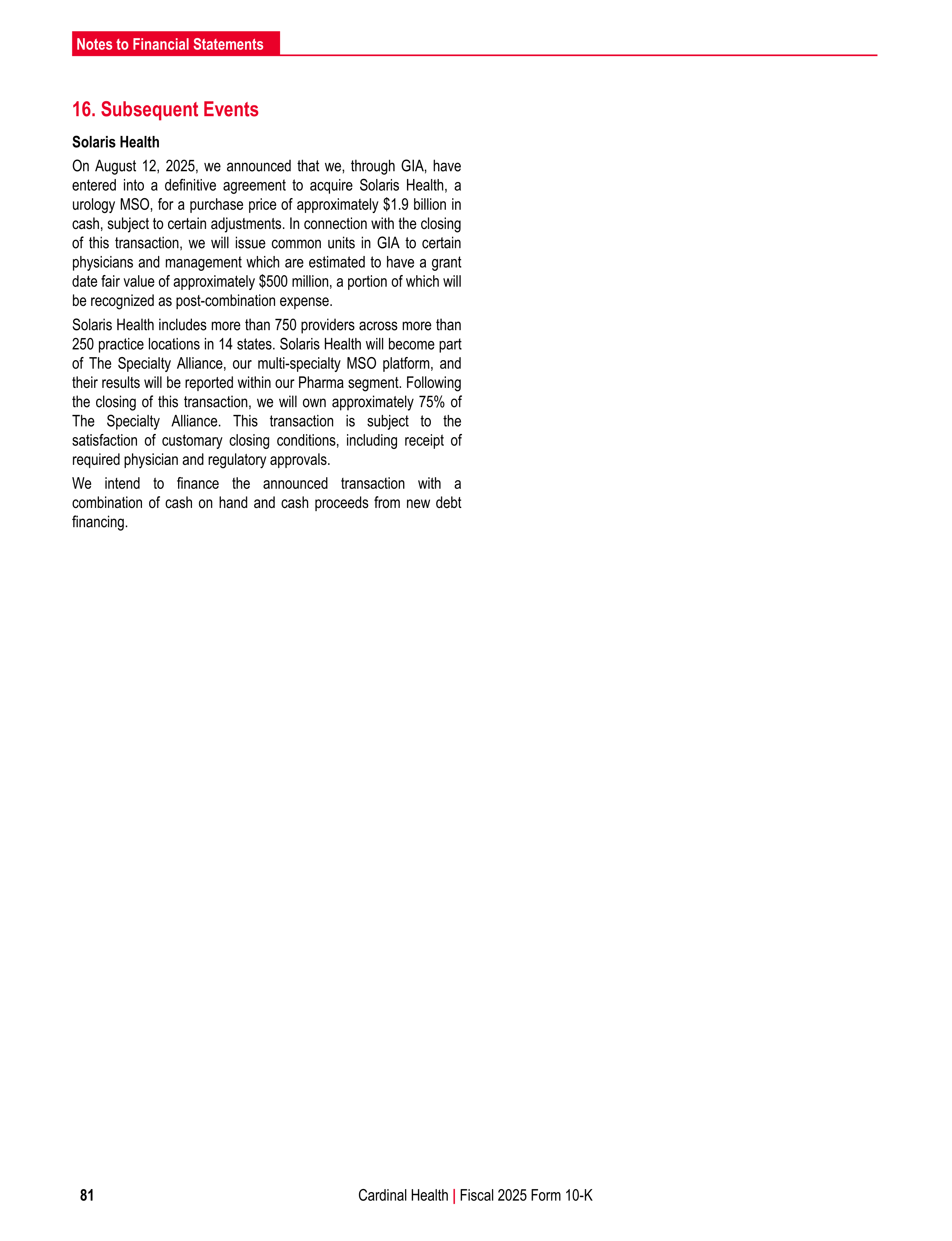 Cardinal Health Annual Report — page 88