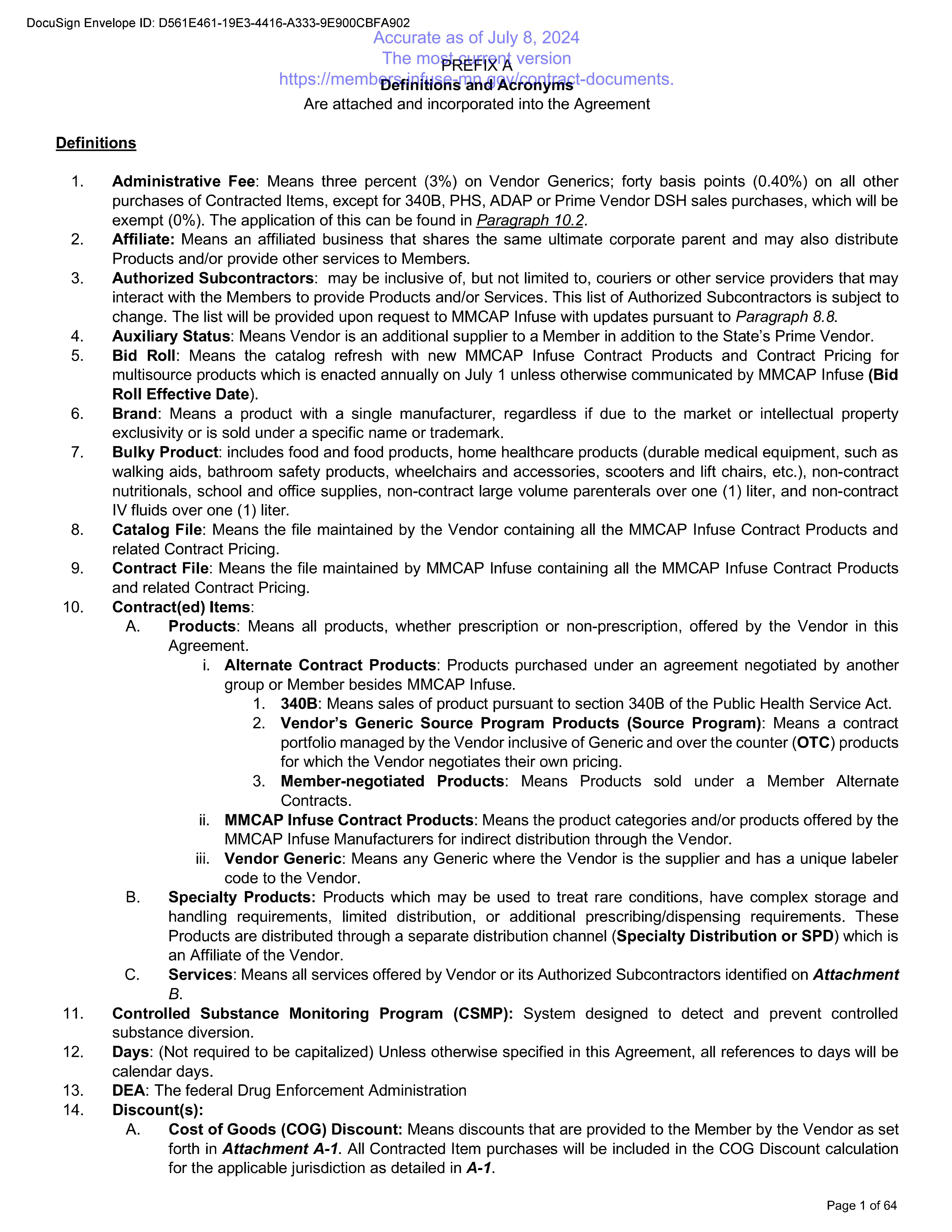 Cardinal Health Contract Change — page 12
