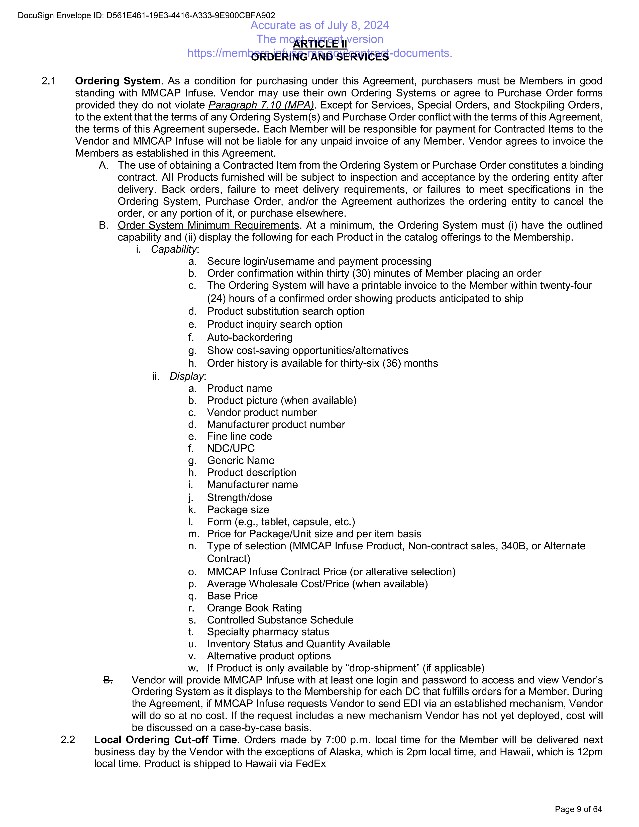 Cardinal Health Contract Change — page 20