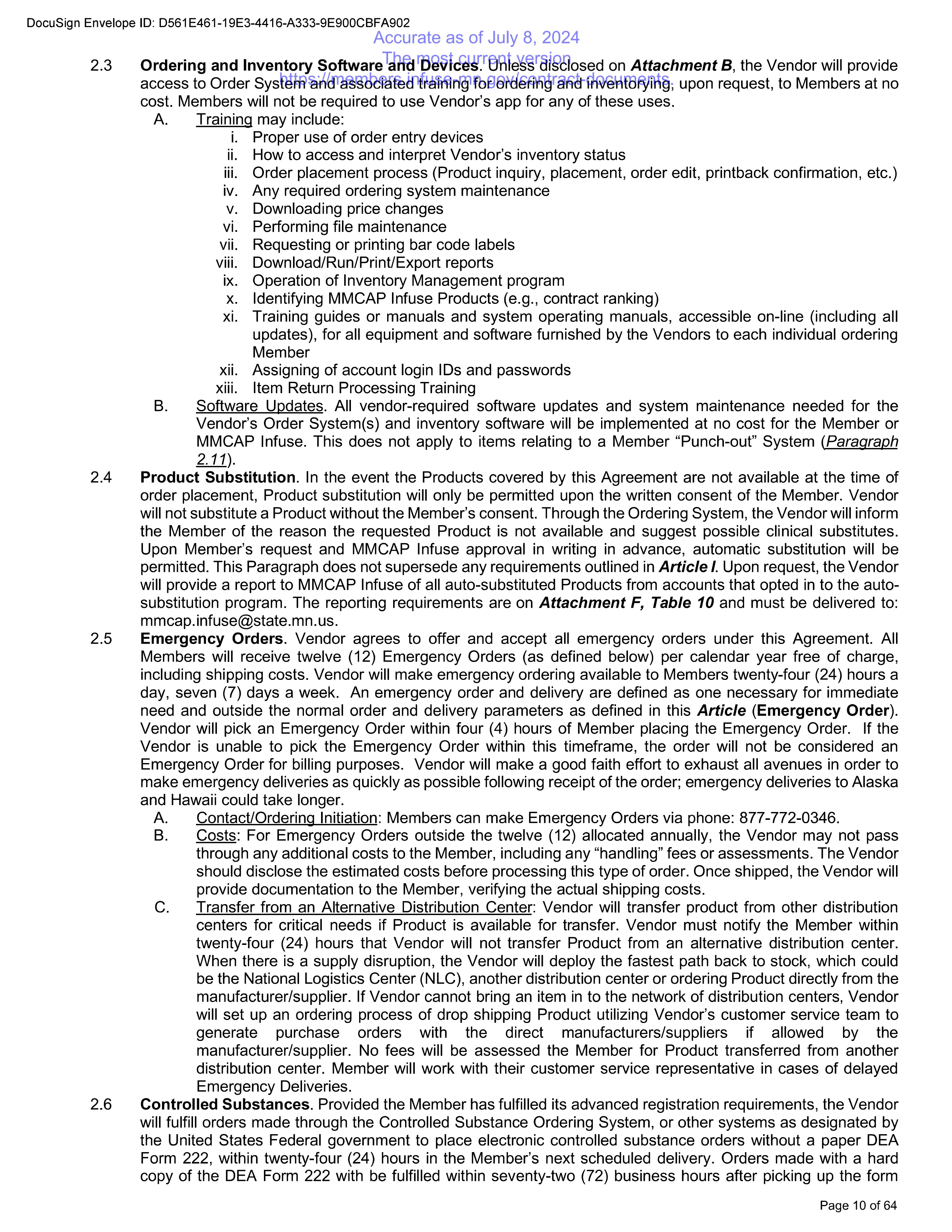 Cardinal Health Contract Change — page 21