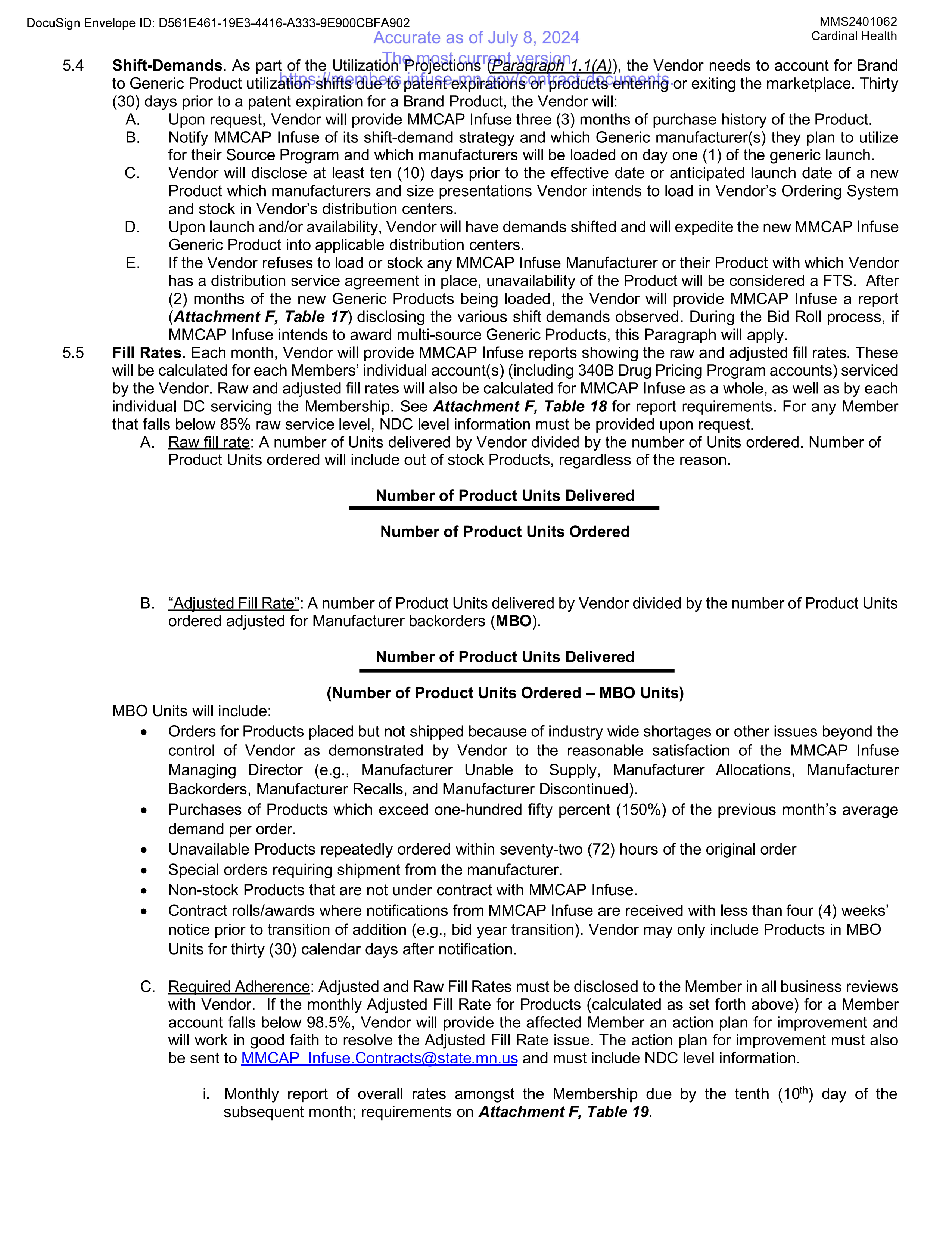 Cardinal Health Contract Change — page 29