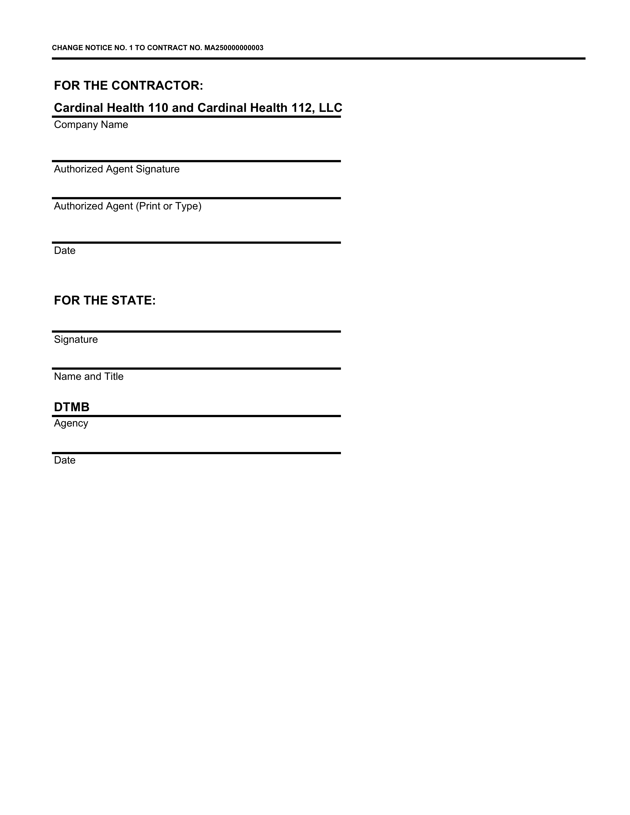 Cardinal Health Contract Change — page 3