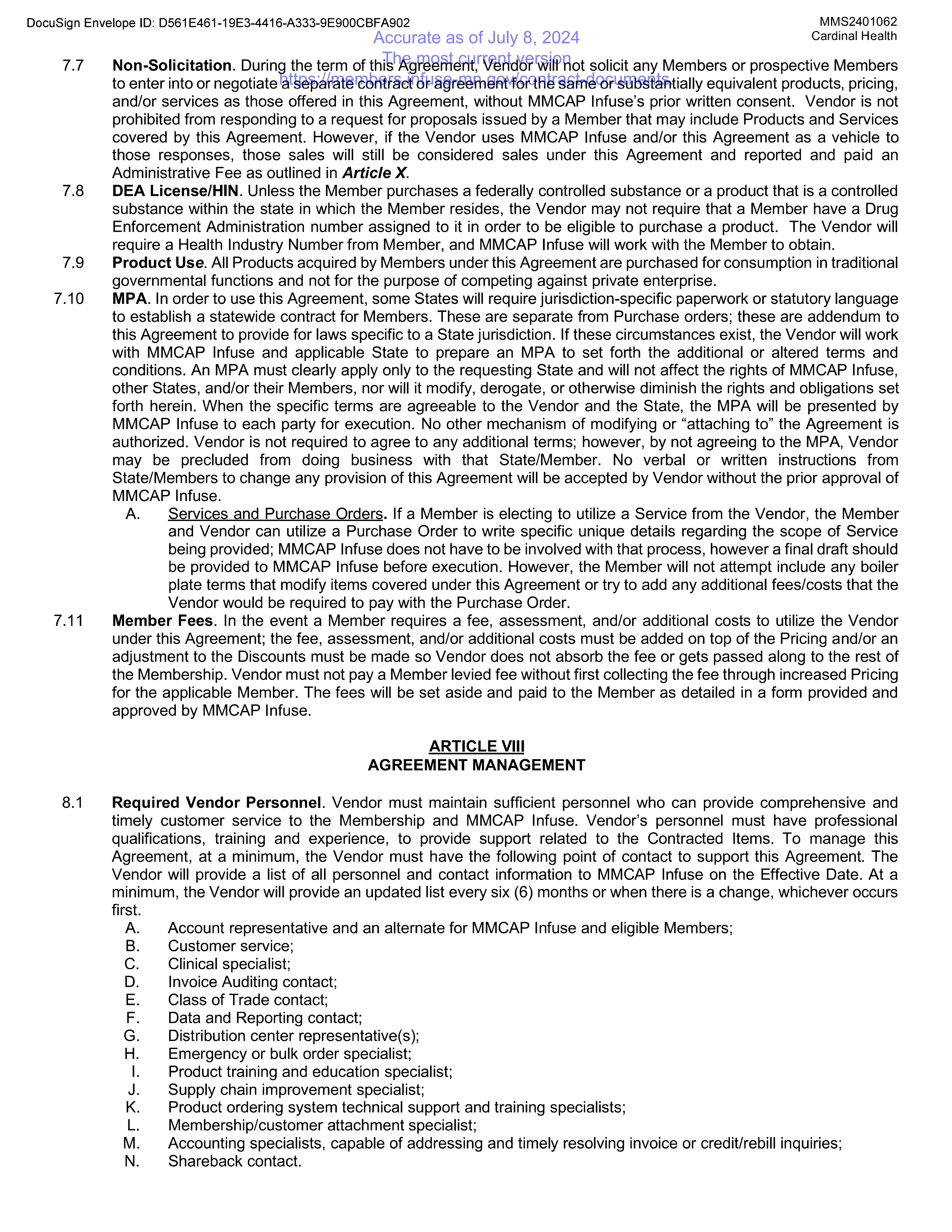 Cardinal Health Contract Change — page 35