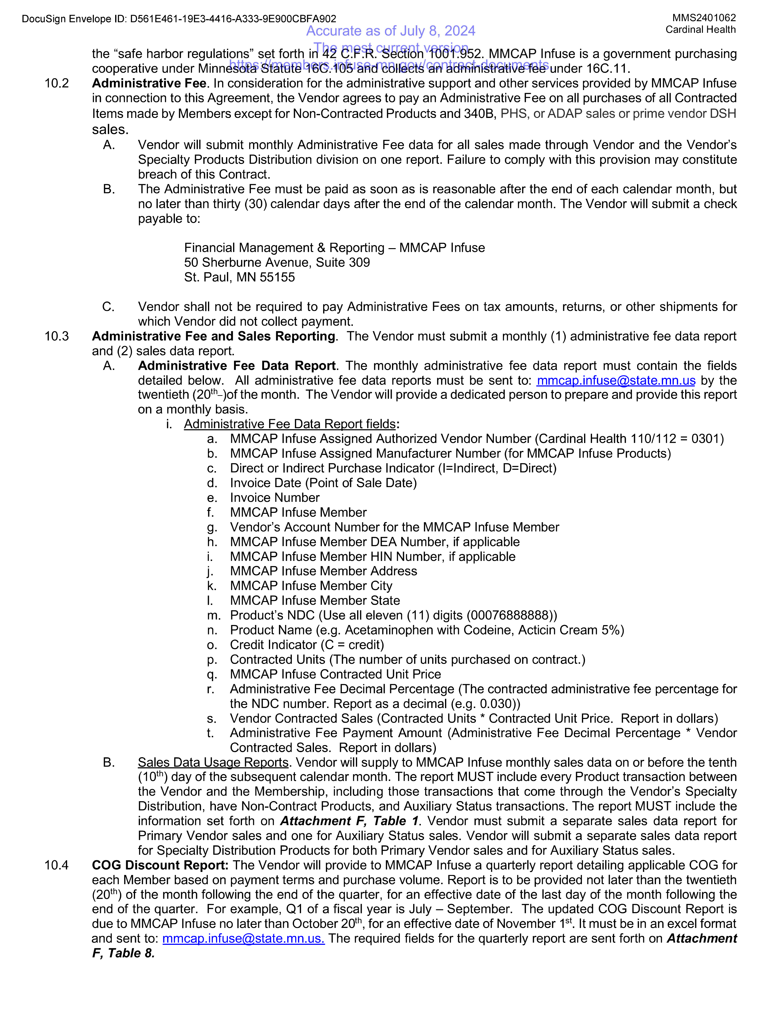 Cardinal Health Contract Change — page 39