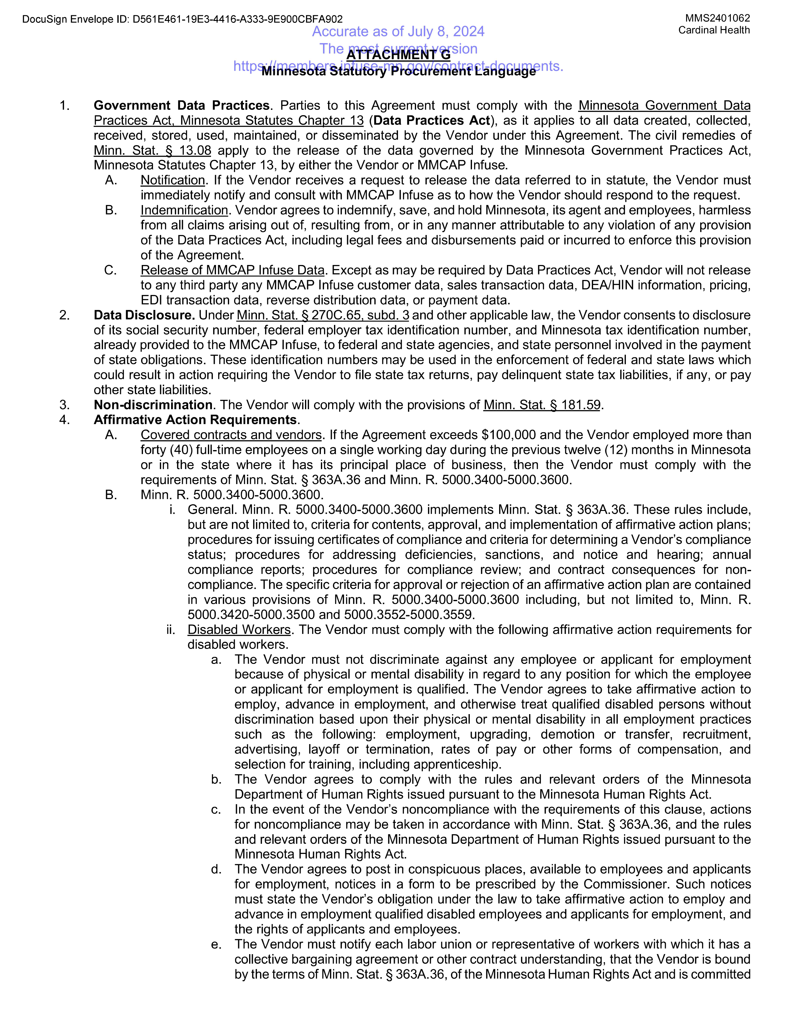 Cardinal Health Contract Change — page 68