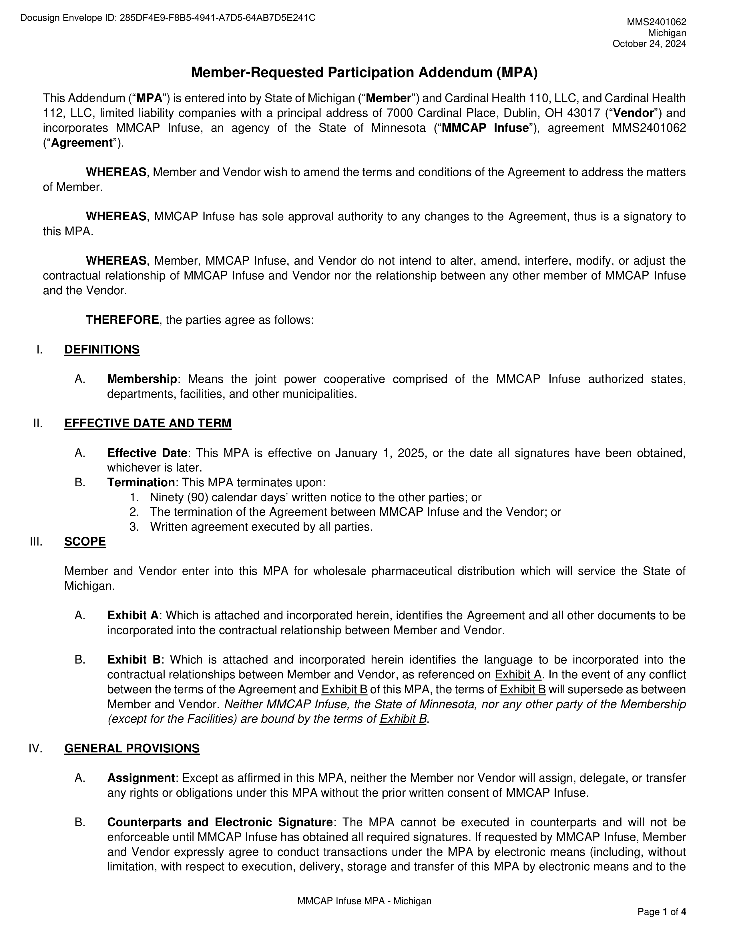 Cardinal Health Contract Change — page 7