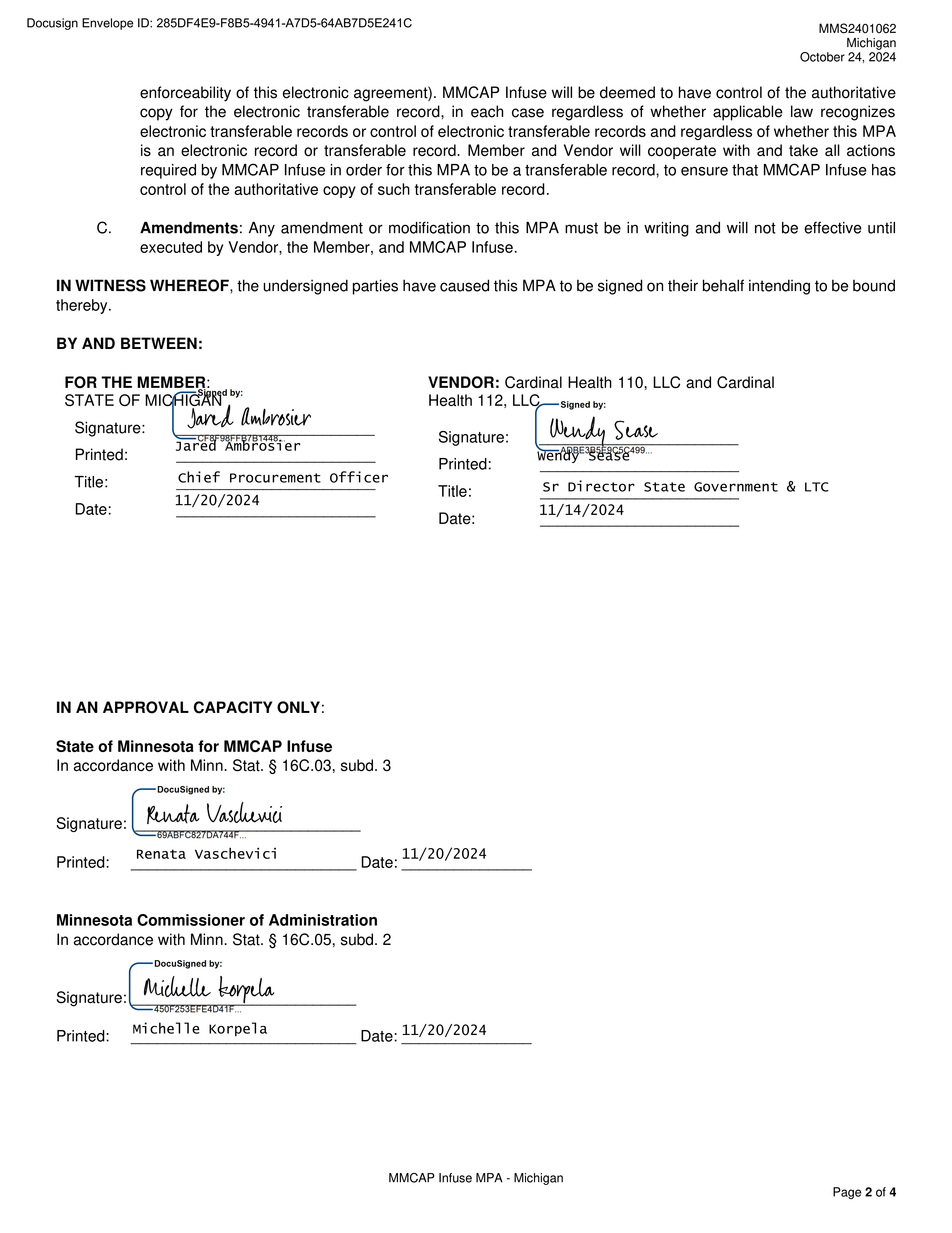 Cardinal Health Contract Change — page 8