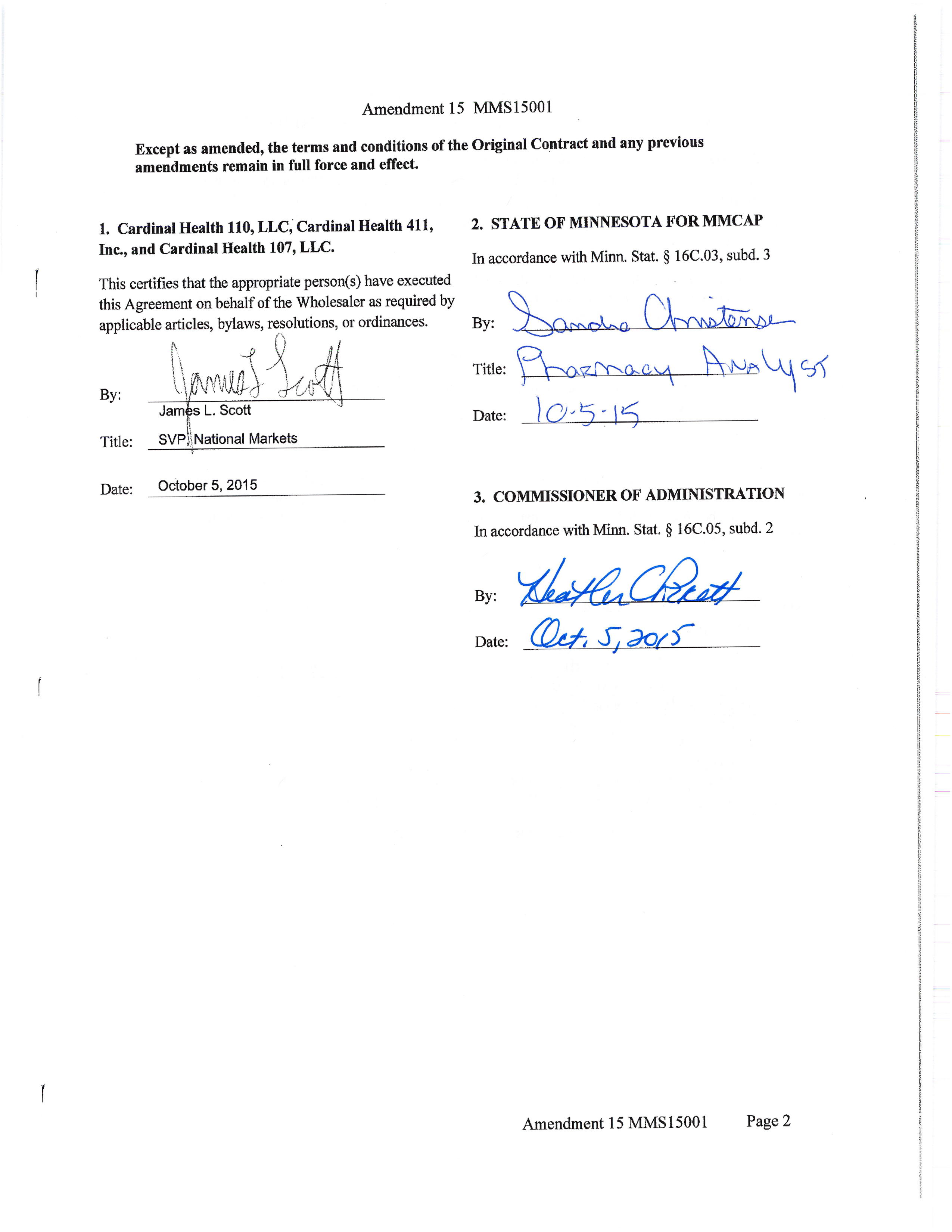 Cardinal Health Pharmaceutical Wholesaler Services Contract — page 103