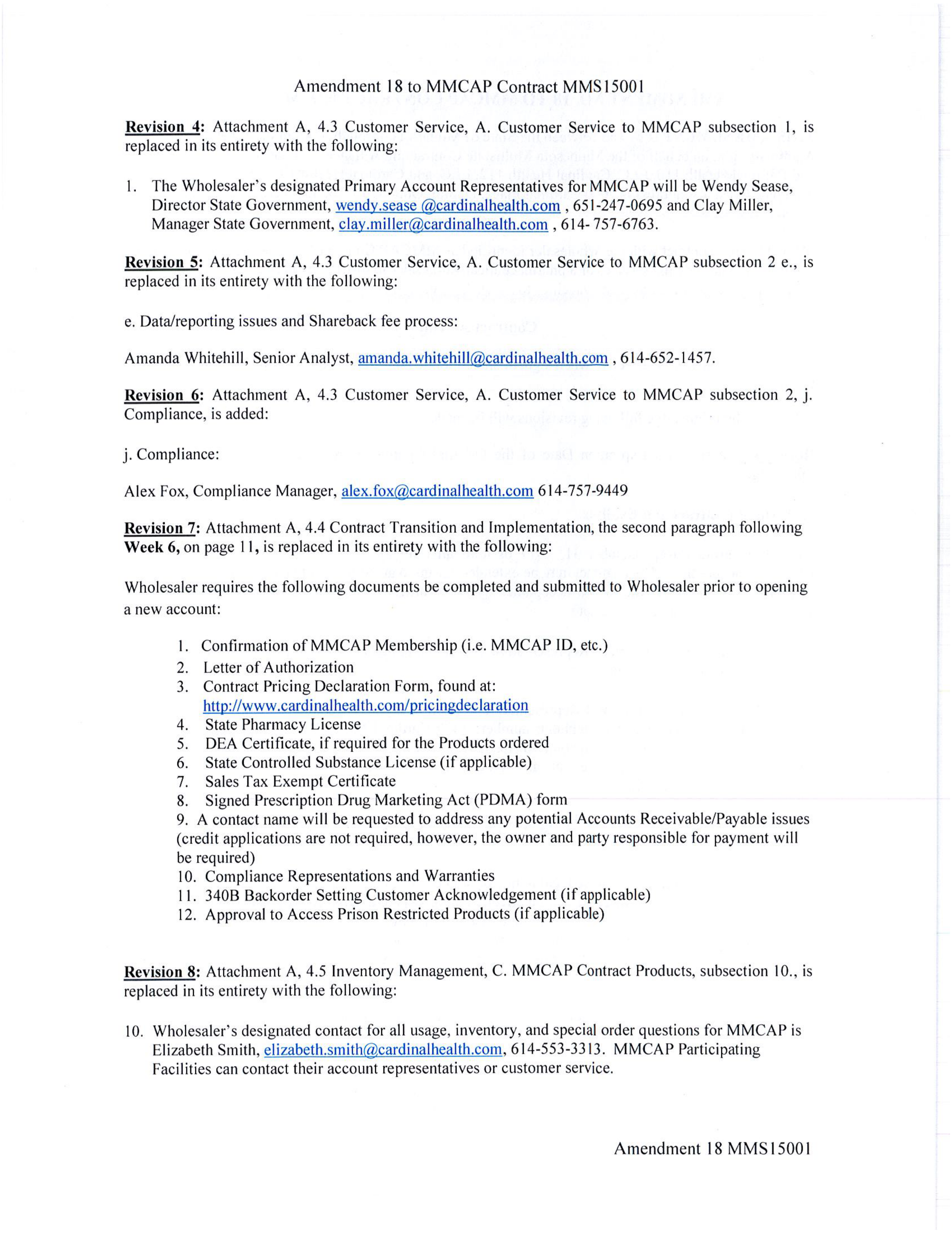 Cardinal Health Pharmaceutical Wholesaler Services Contract — page 108