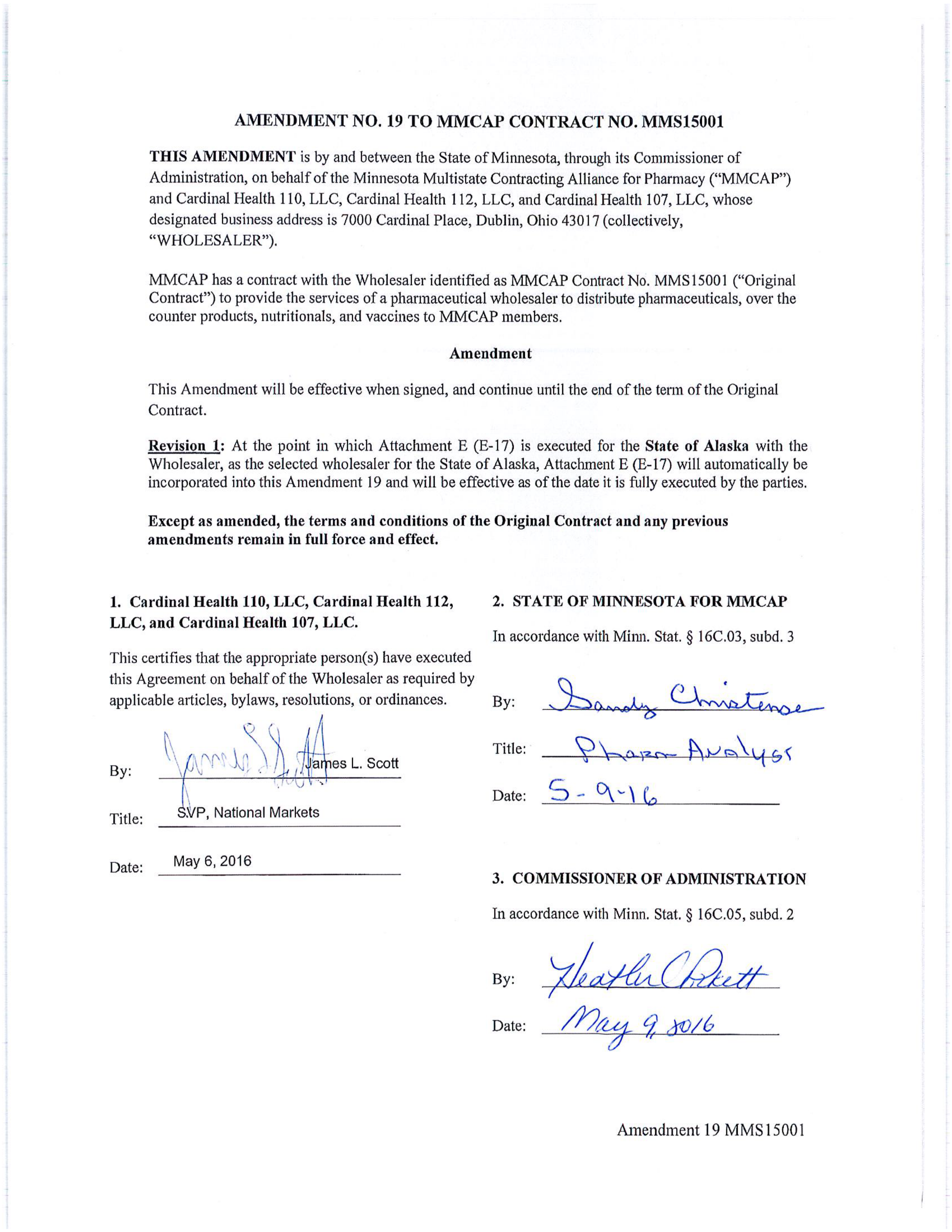 Cardinal Health Pharmaceutical Wholesaler Services Contract — page 114