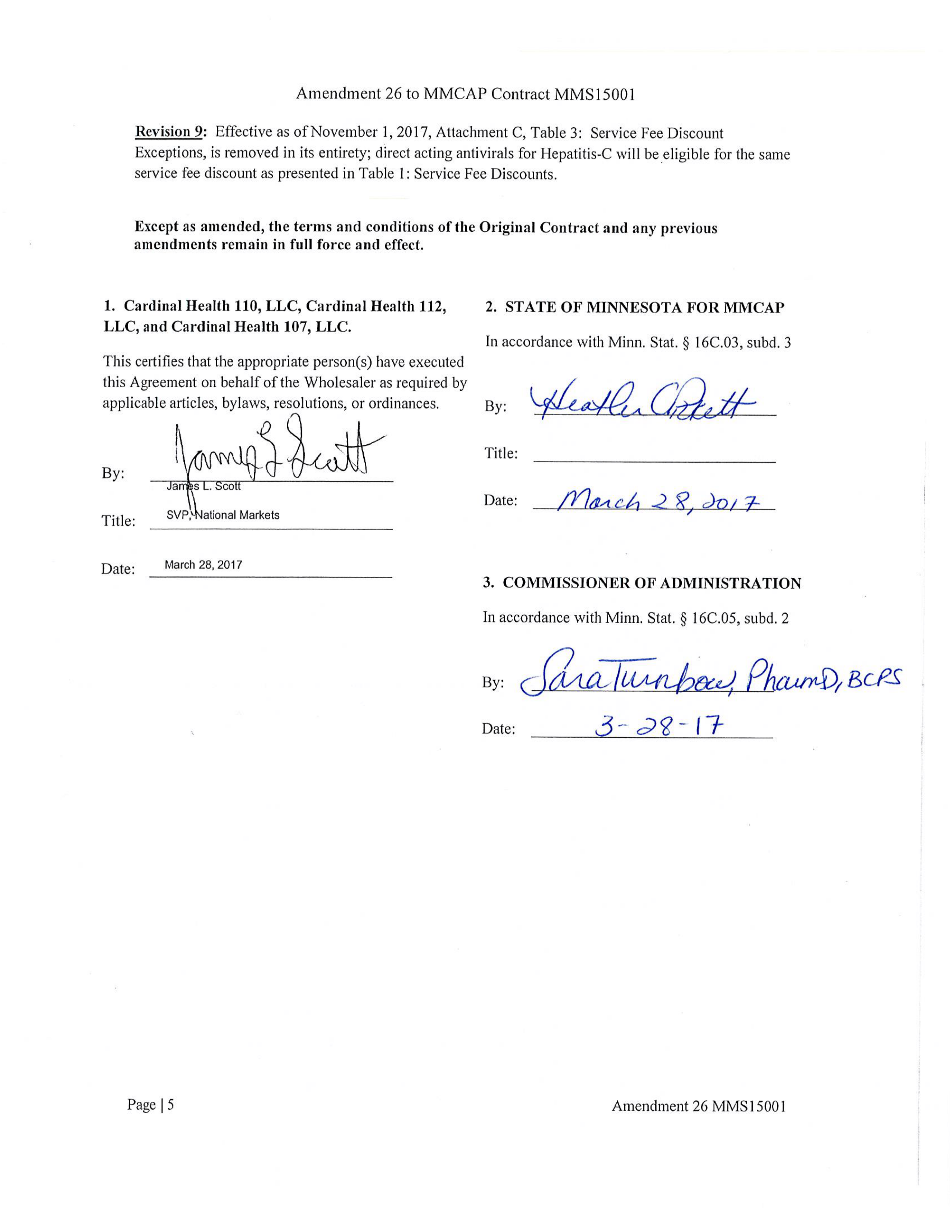 Cardinal Health Pharmaceutical Wholesaler Services Contract — page 128