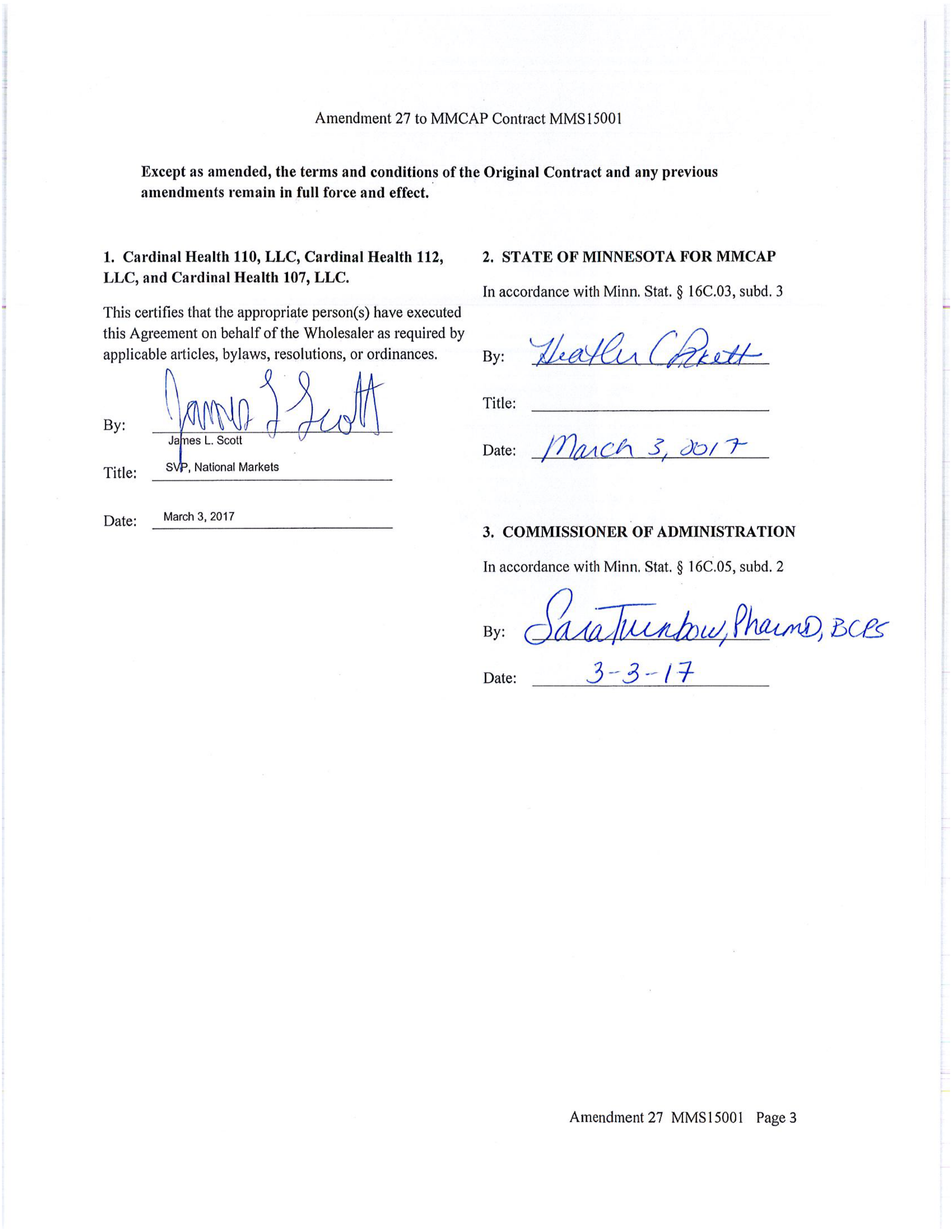 Cardinal Health Pharmaceutical Wholesaler Services Contract — page 131