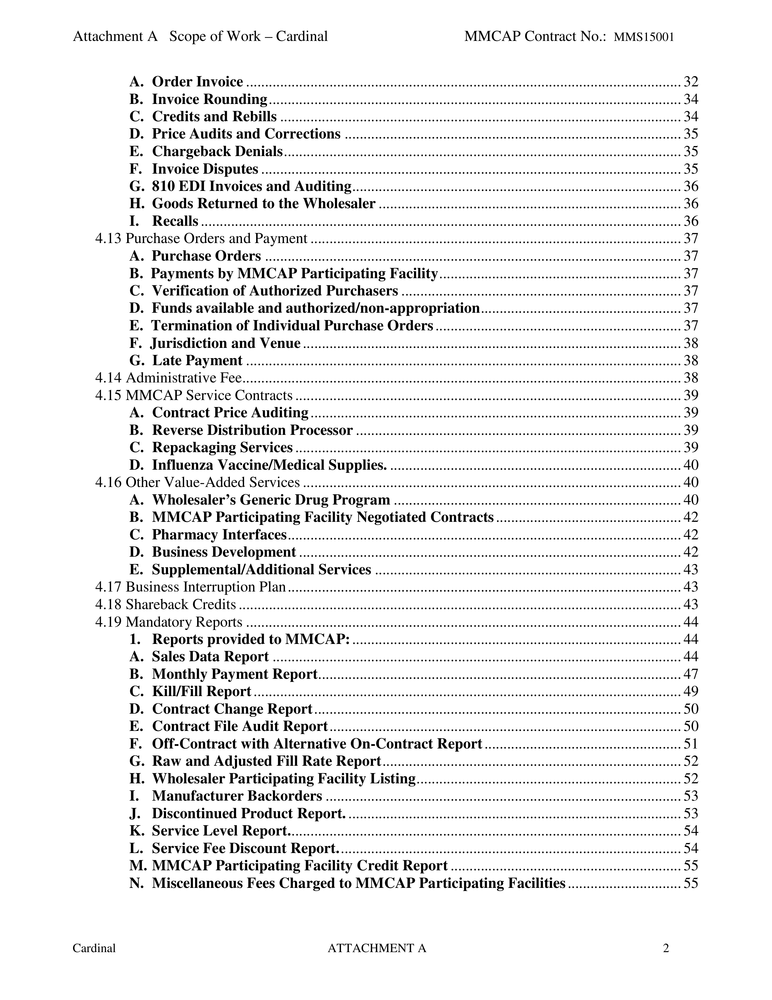 Cardinal Health Pharmaceutical Wholesaler Services Contract — page 16