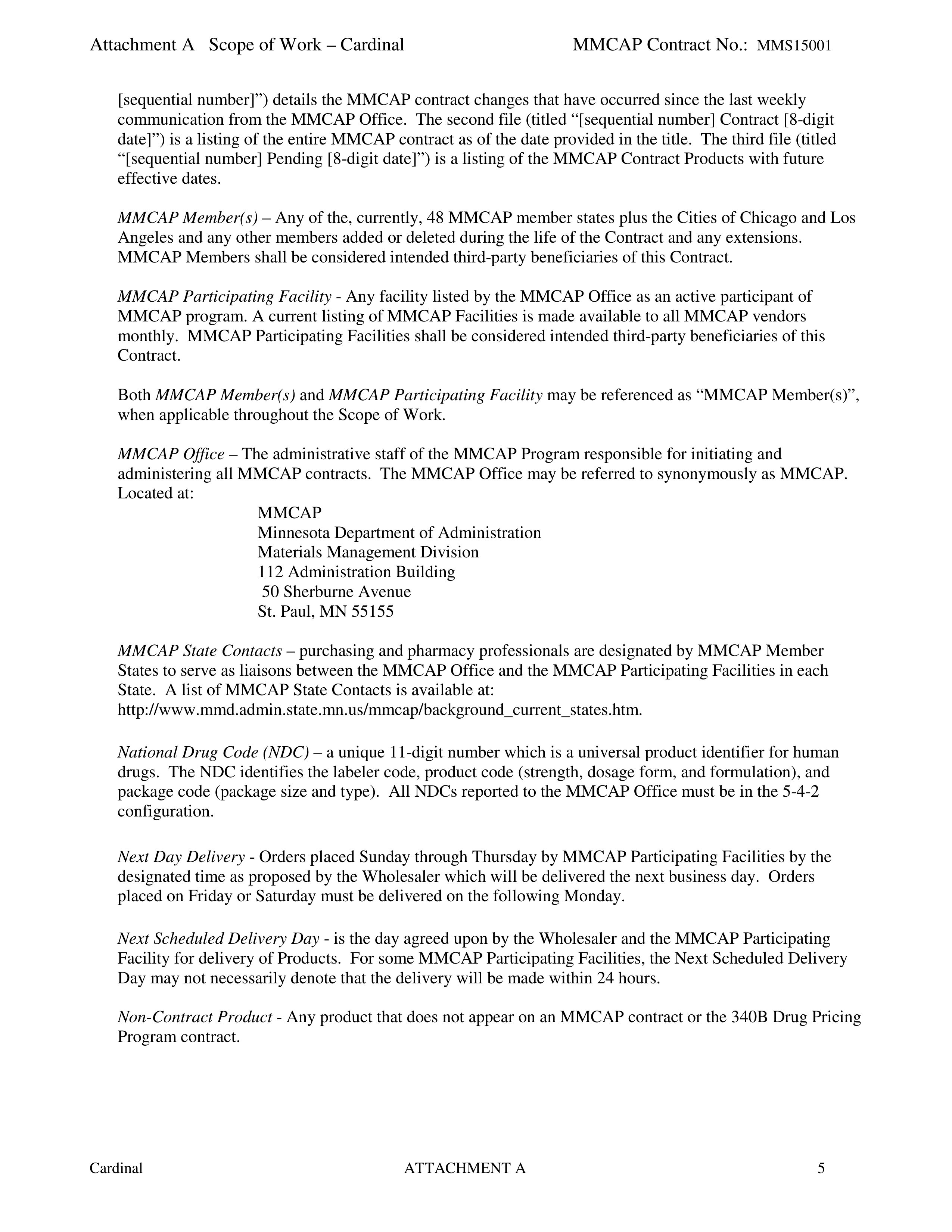 Cardinal Health Pharmaceutical Wholesaler Services Contract — page 19