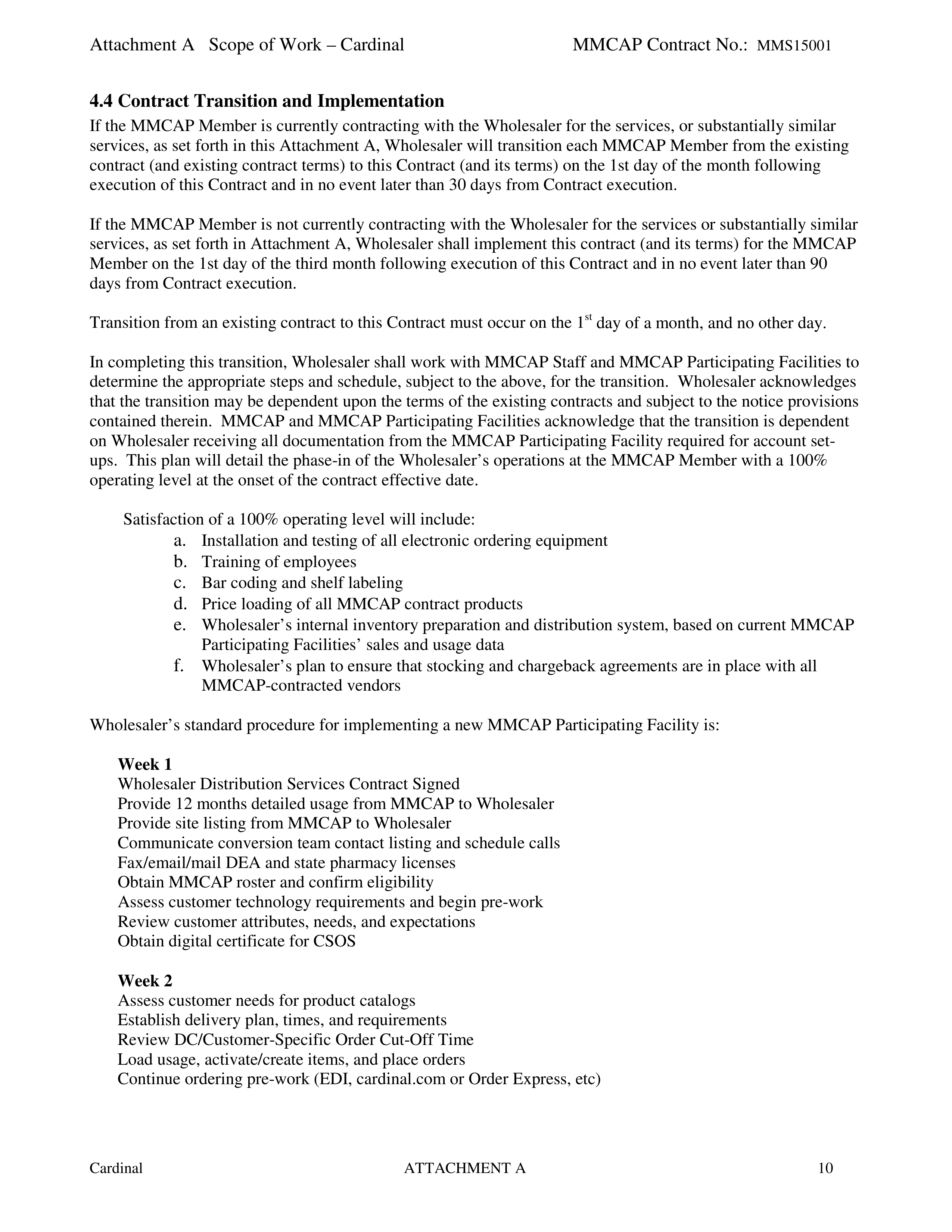 Cardinal Health Pharmaceutical Wholesaler Services Contract — page 24